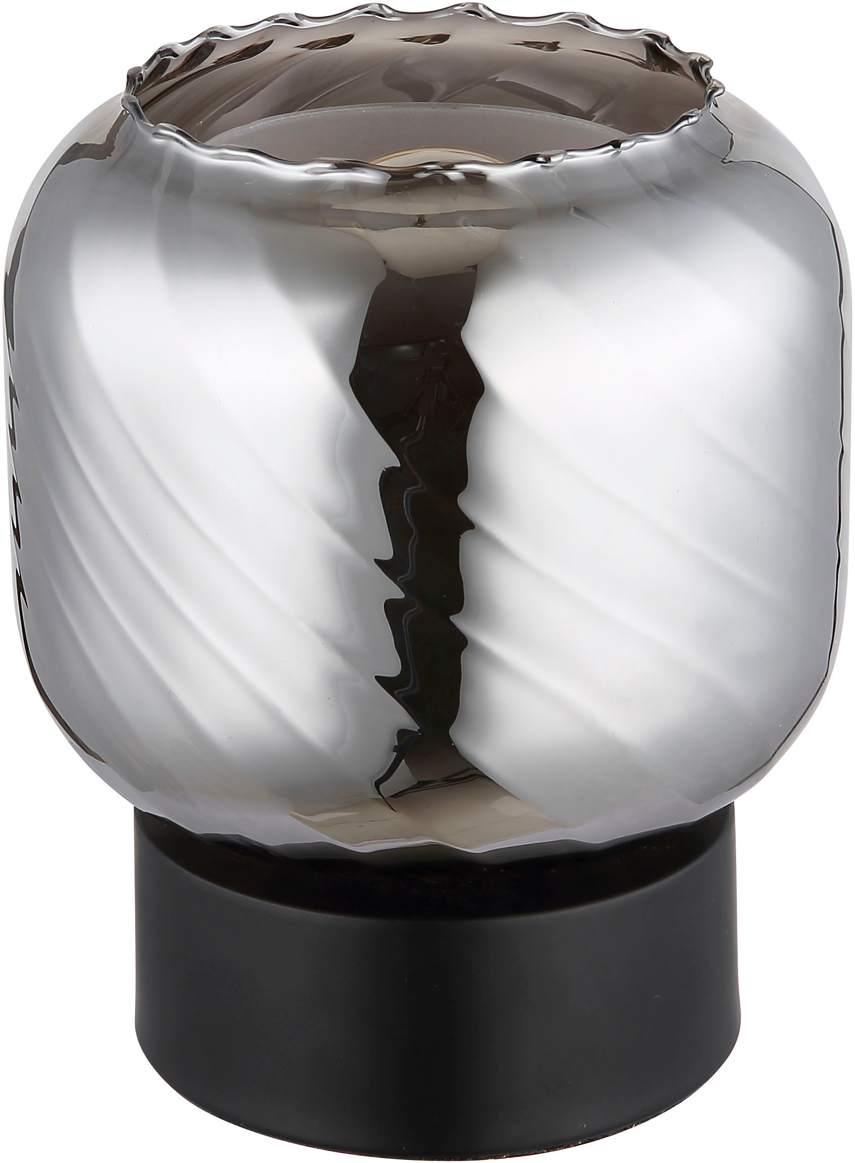 GLOBO LIGHTING Tischleuchte »XIA« E27 1 Stk. Tischlampe Glas rauchfarben opal Schlafzimmer Flur