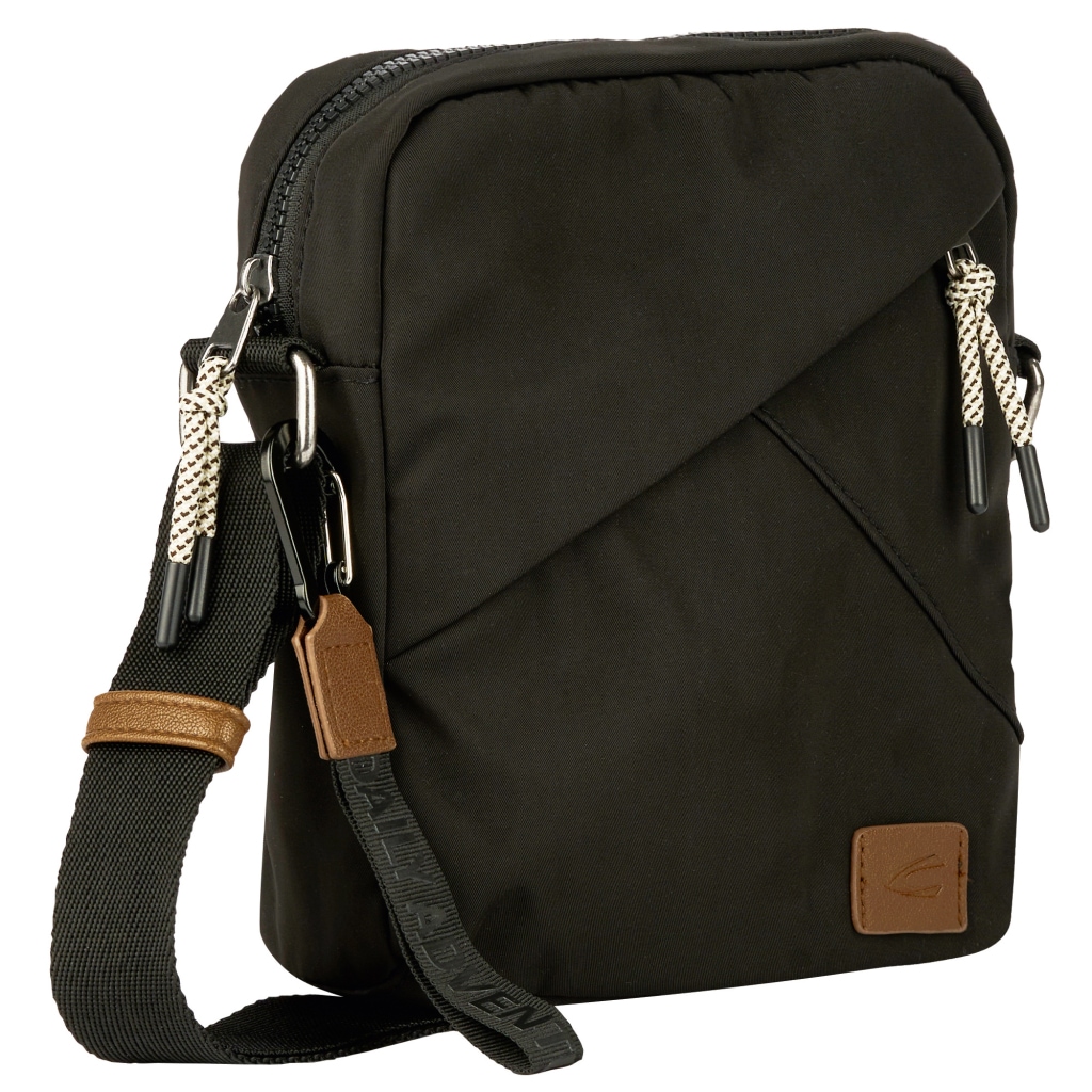 camel active Umhängetasche "Aurum" aus recyceltem Polyester in Nylonstruktur, leicht & mit feinen Details