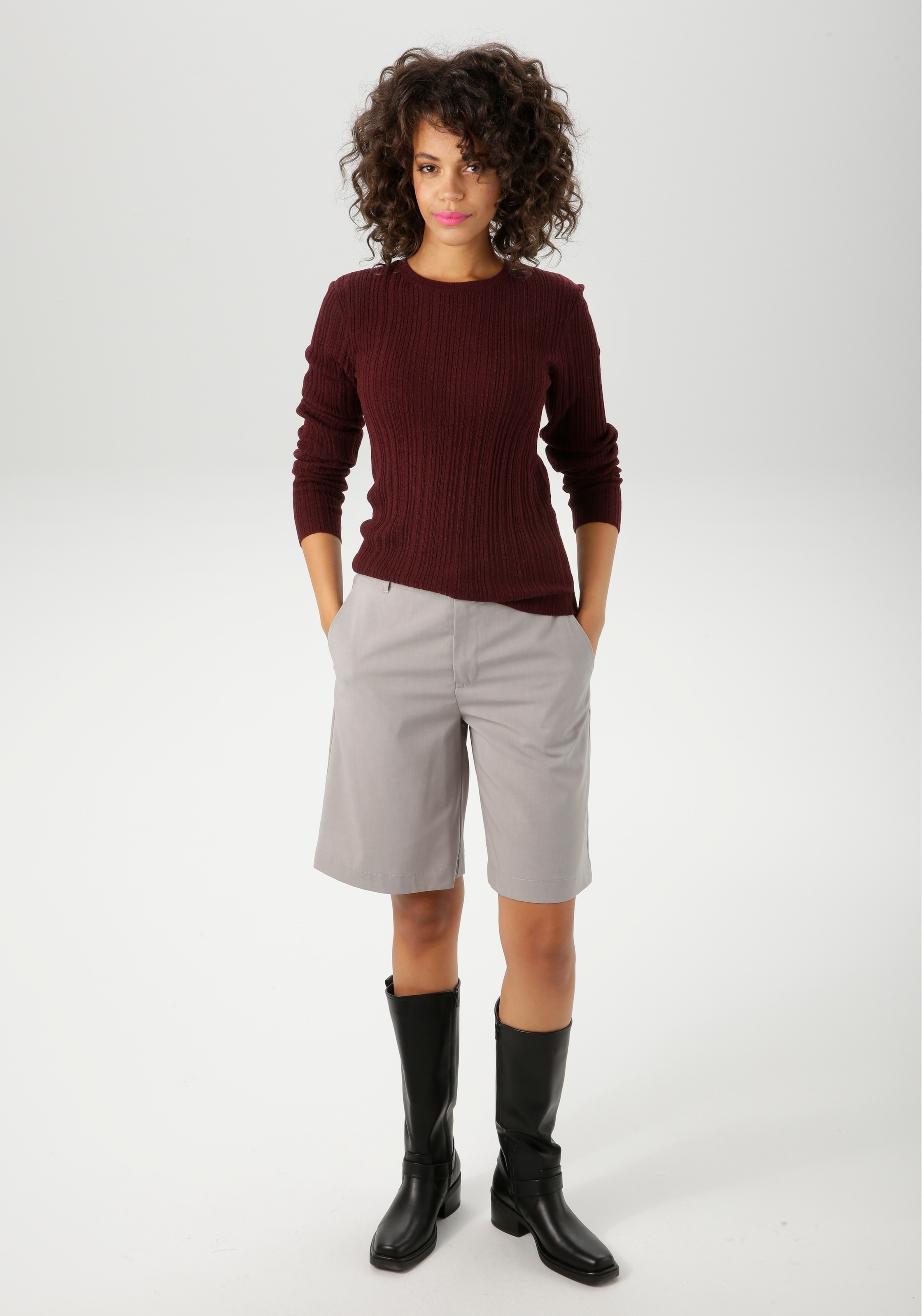 Aniston CASUAL Bermudas, mit weitem Bein - NEUE KOLLEKTION