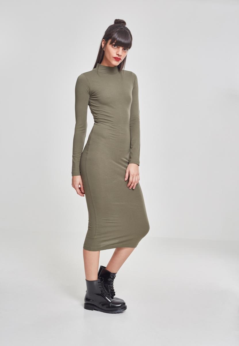 URBAN CLASSICS Jerseykleid »Damen Ladies Turtleneck L/S Dress«, (1 tlg.)  für kaufen | BAUR