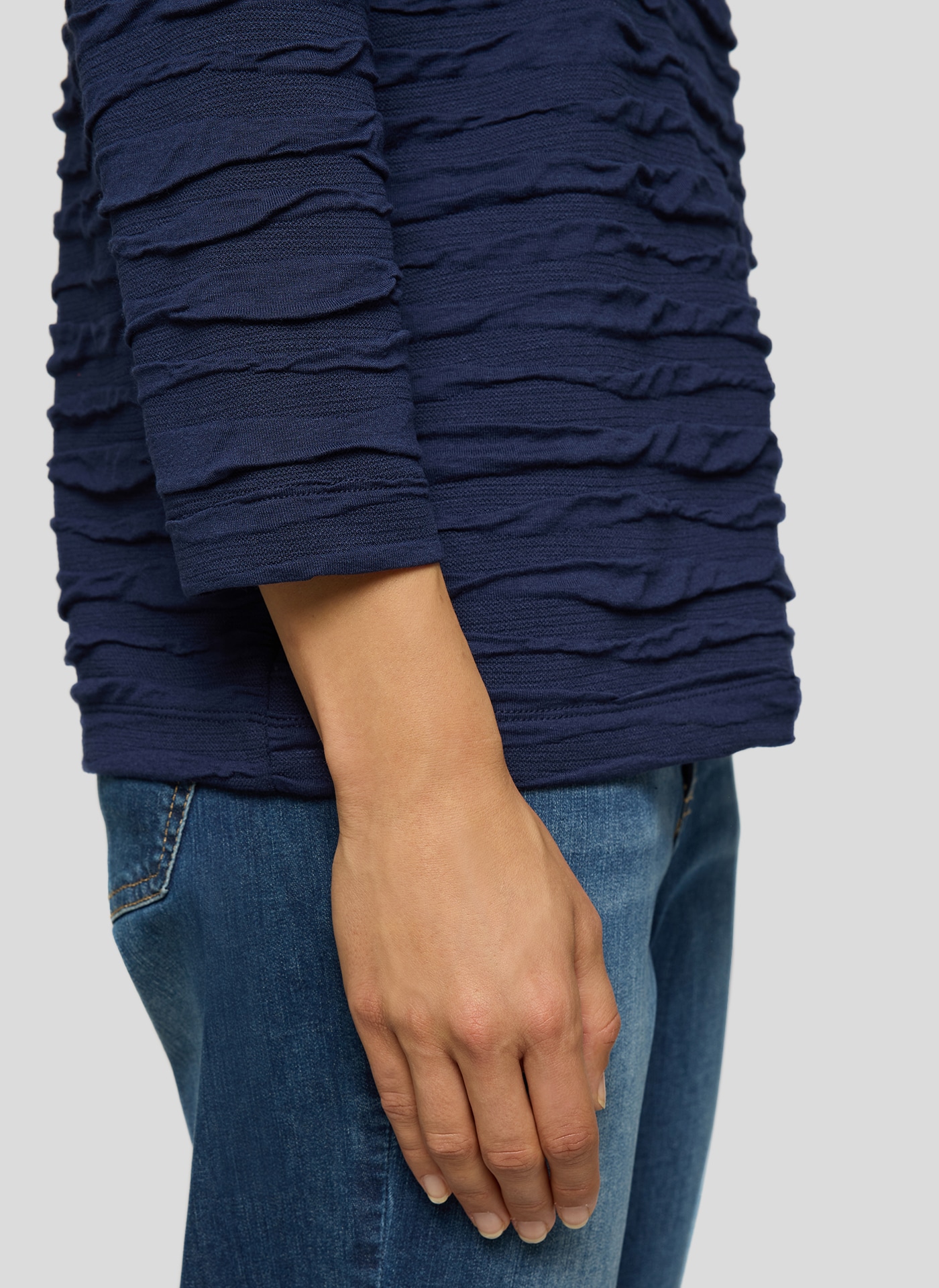 Rabe 3/4-Arm-Shirt, mit Struktur Muster