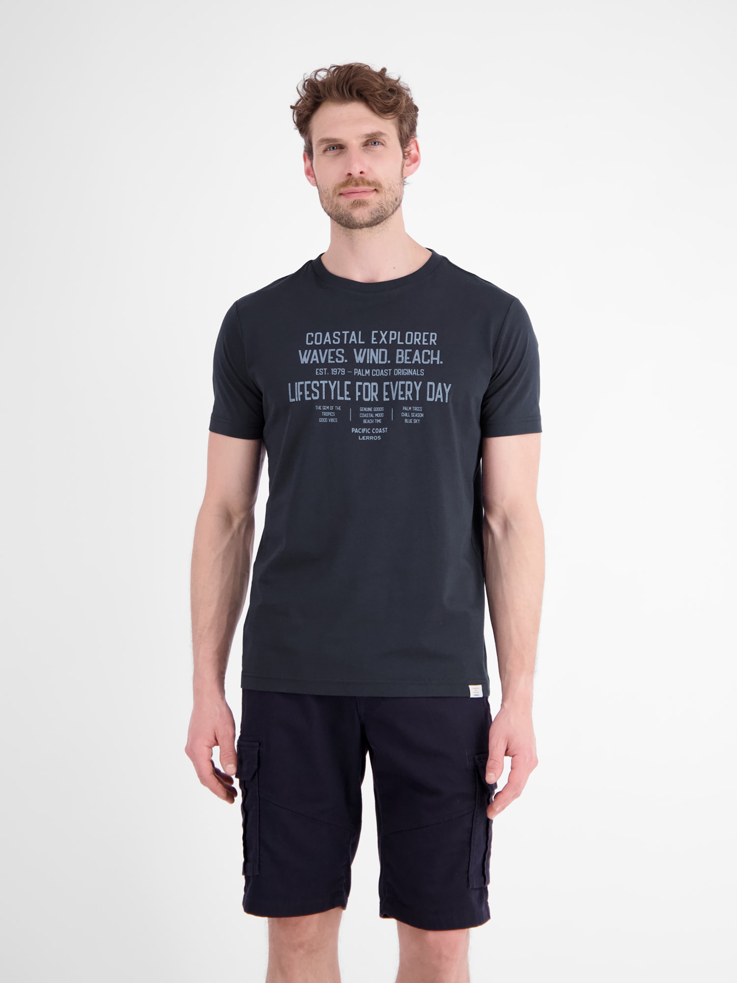 LERROS T-Shirt "Sportliches T-Shirt aus Baumwolle mit coolem Slogan-Print"