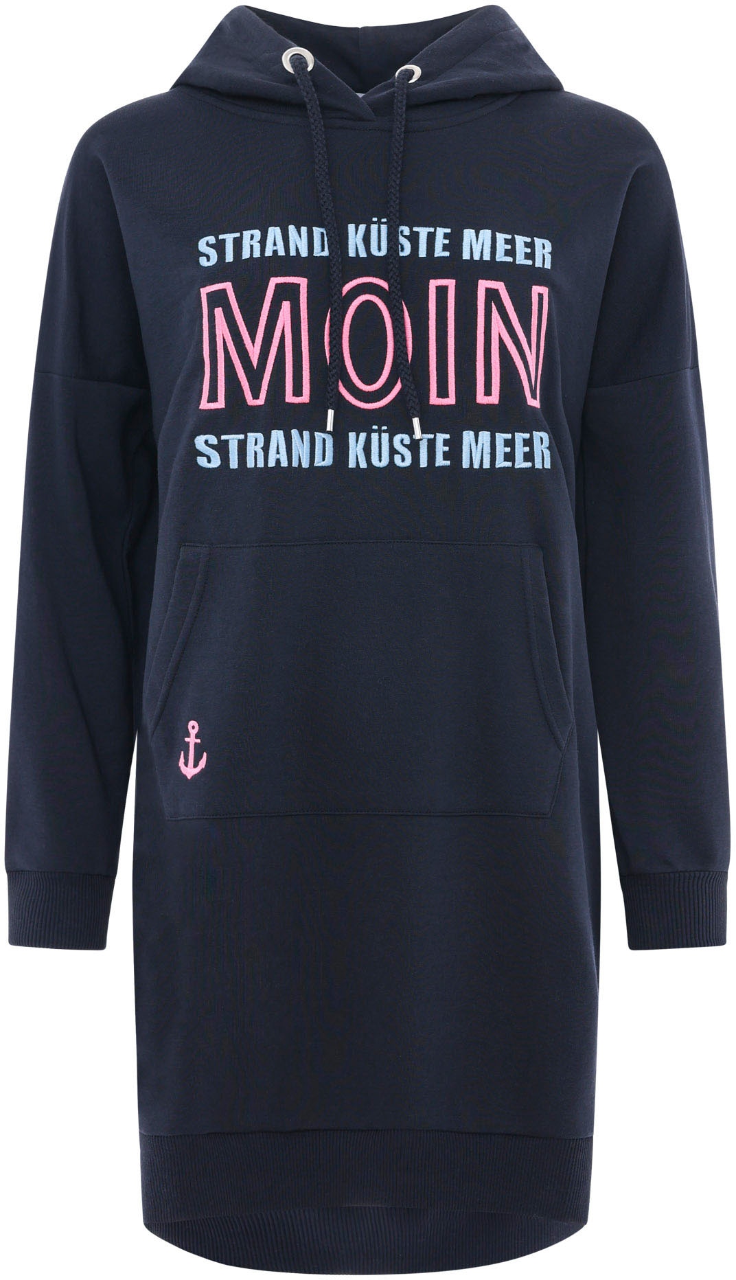 Zwillingsherz Sweatkleid »"Strand Küste Meer"«, mit Kapuze und Front Motiv "Strand Küste Meer"