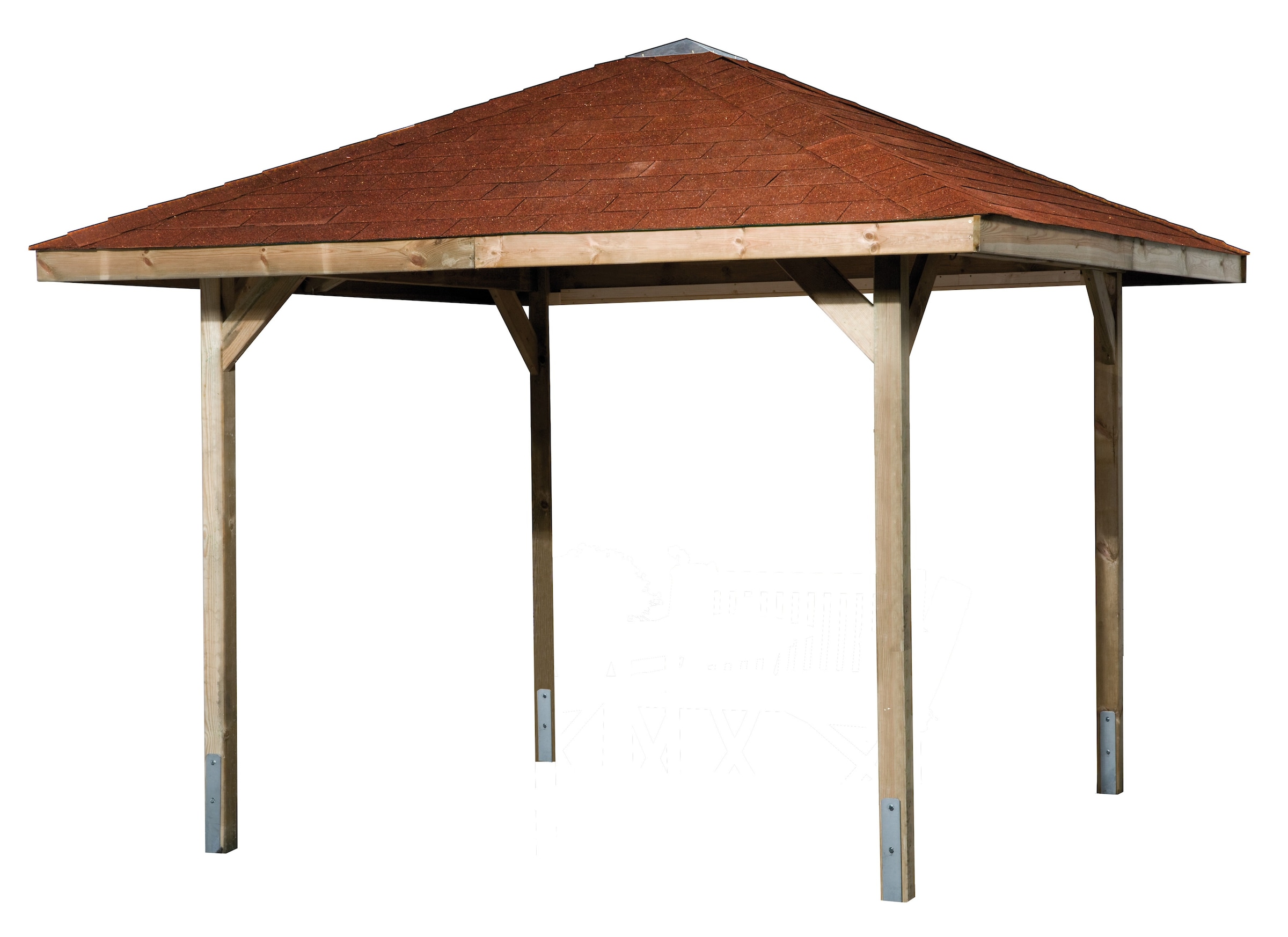 weka Pavillon "Paradies 1" BxT: 294x294 cm, inkl. Dachschindeln und Pfosten günstig online kaufen