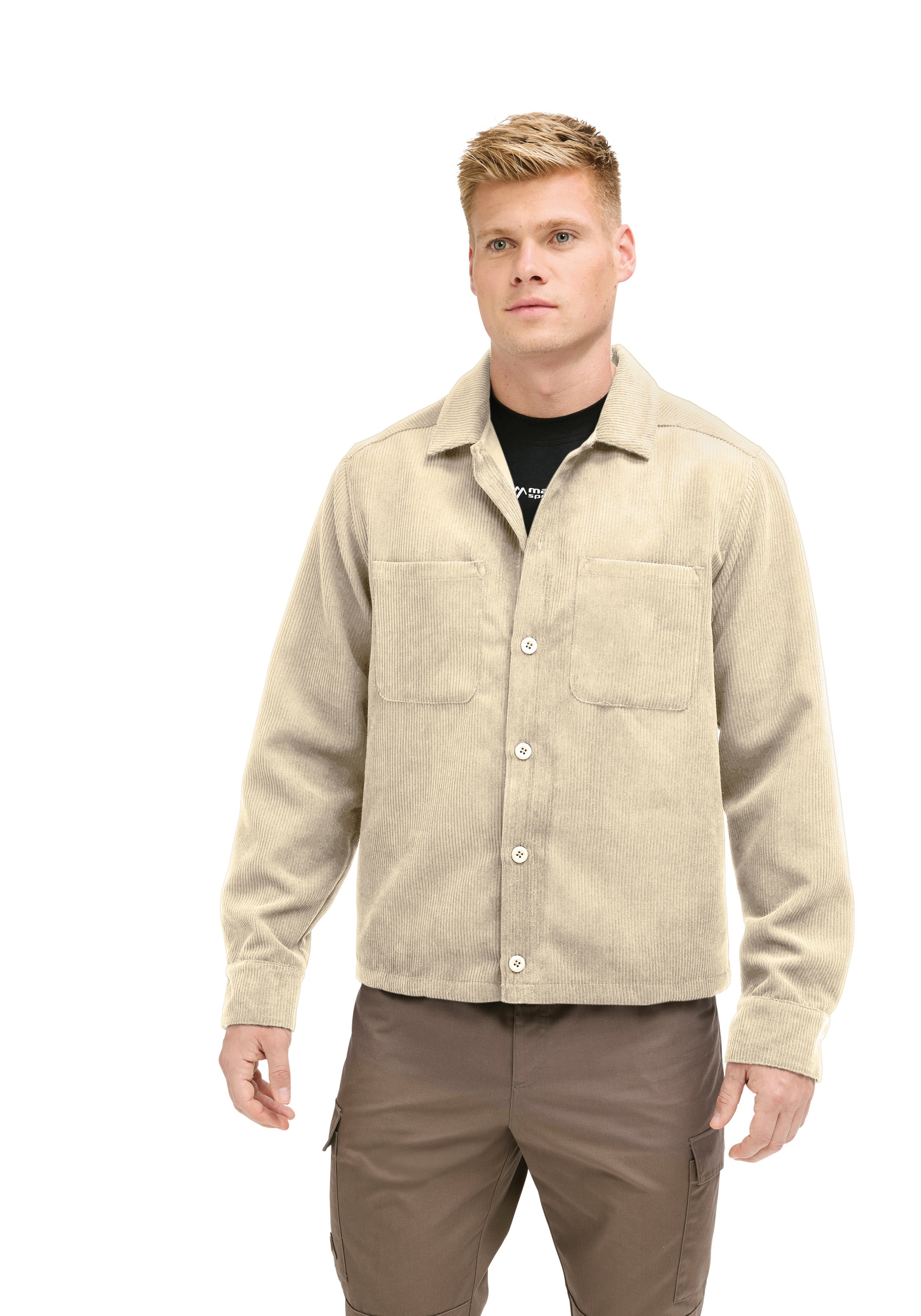 Maier Sports Funktionshemd »Wellcord M« Herren Cordhemd, modernes Hemd mit 2 Brusttaschen, Comfort Fit