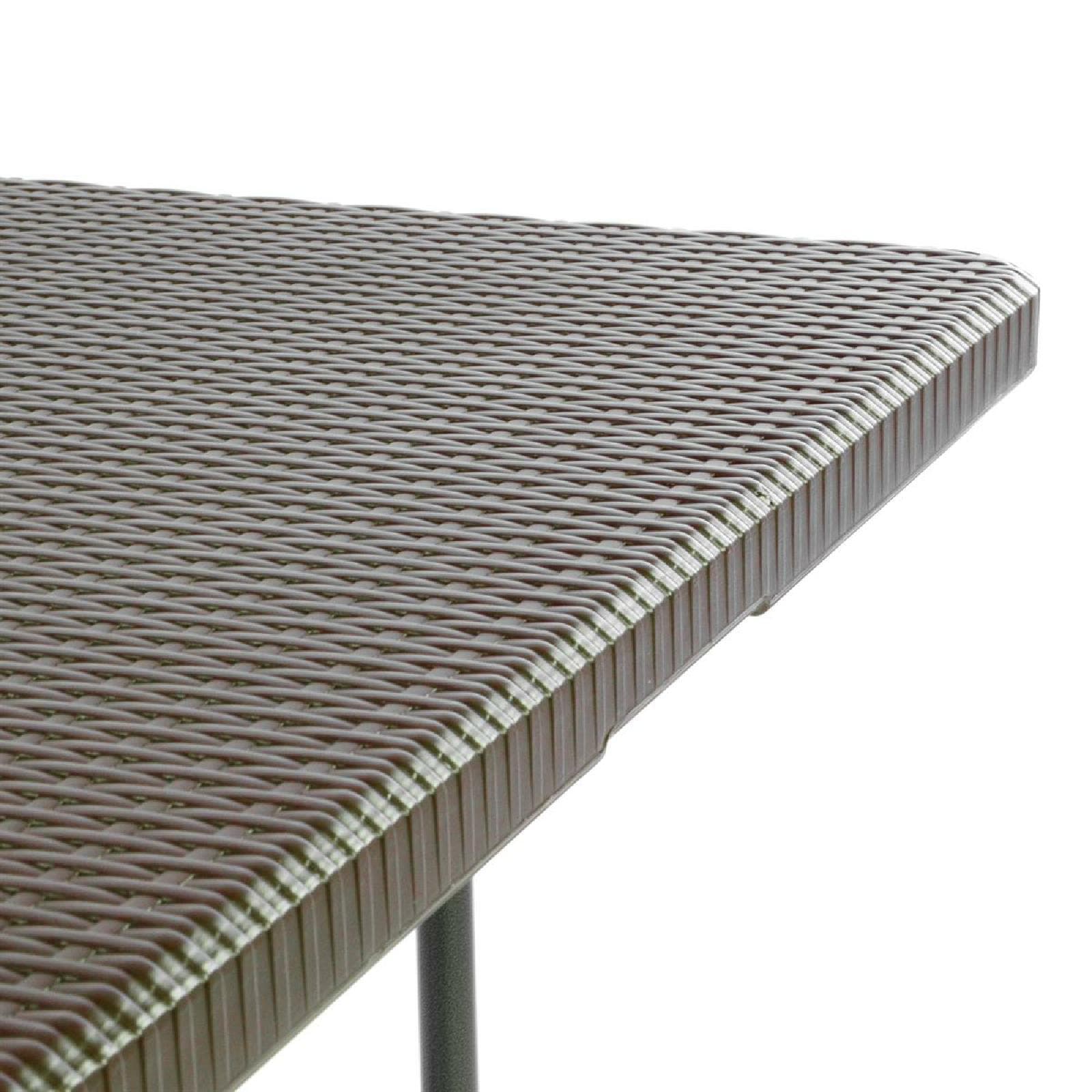 VCM Gartentisch »Partytisch Rattan-Optik braun«