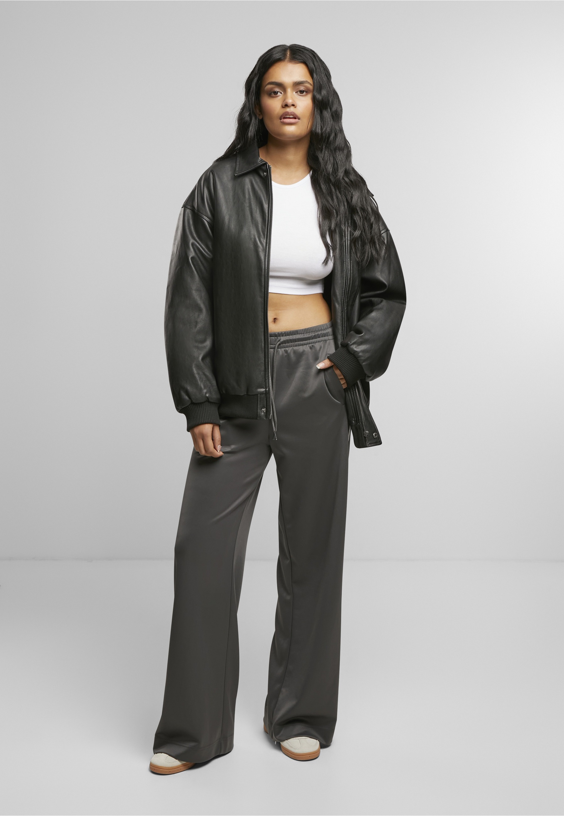 URBAN CLASSICS Jogginghose »Urban Classics Ladies Wide Leg Track Pants«