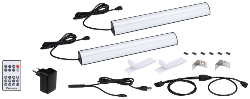 Paulmann LED-Streifen »EntertainLED Lightbar Dynamic Rainbow RGB 30x30mm 2x0,6W 2x24lm«, 2 St.-flammig