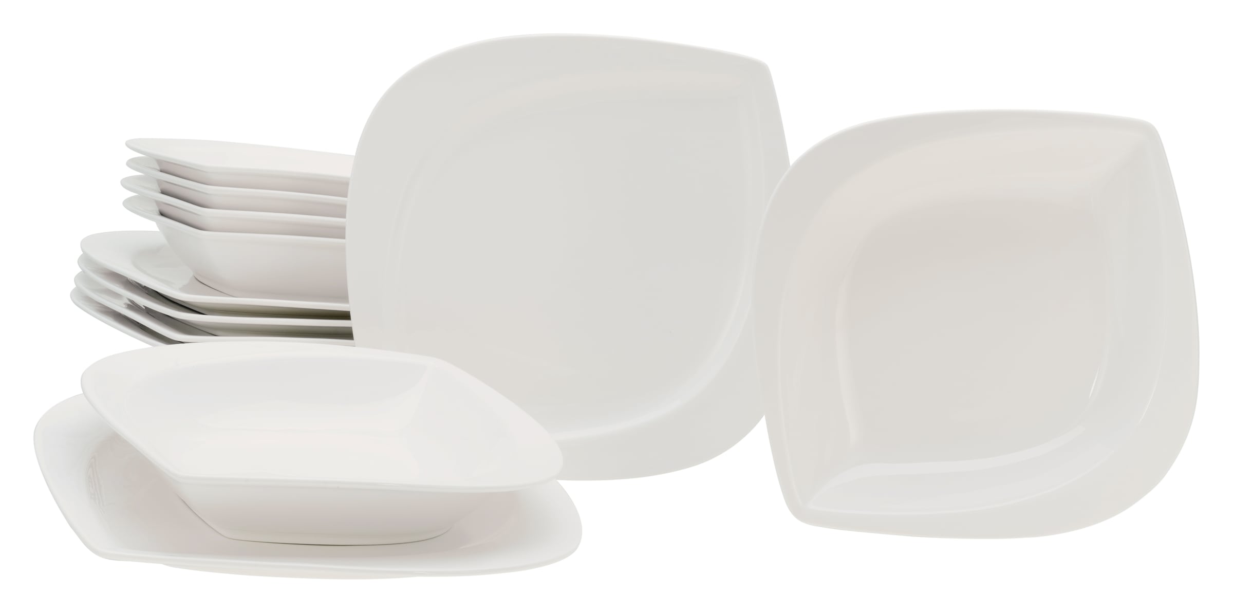 CreaTable Tafelservice "Melbourne" Teller Set, extravagante Form
