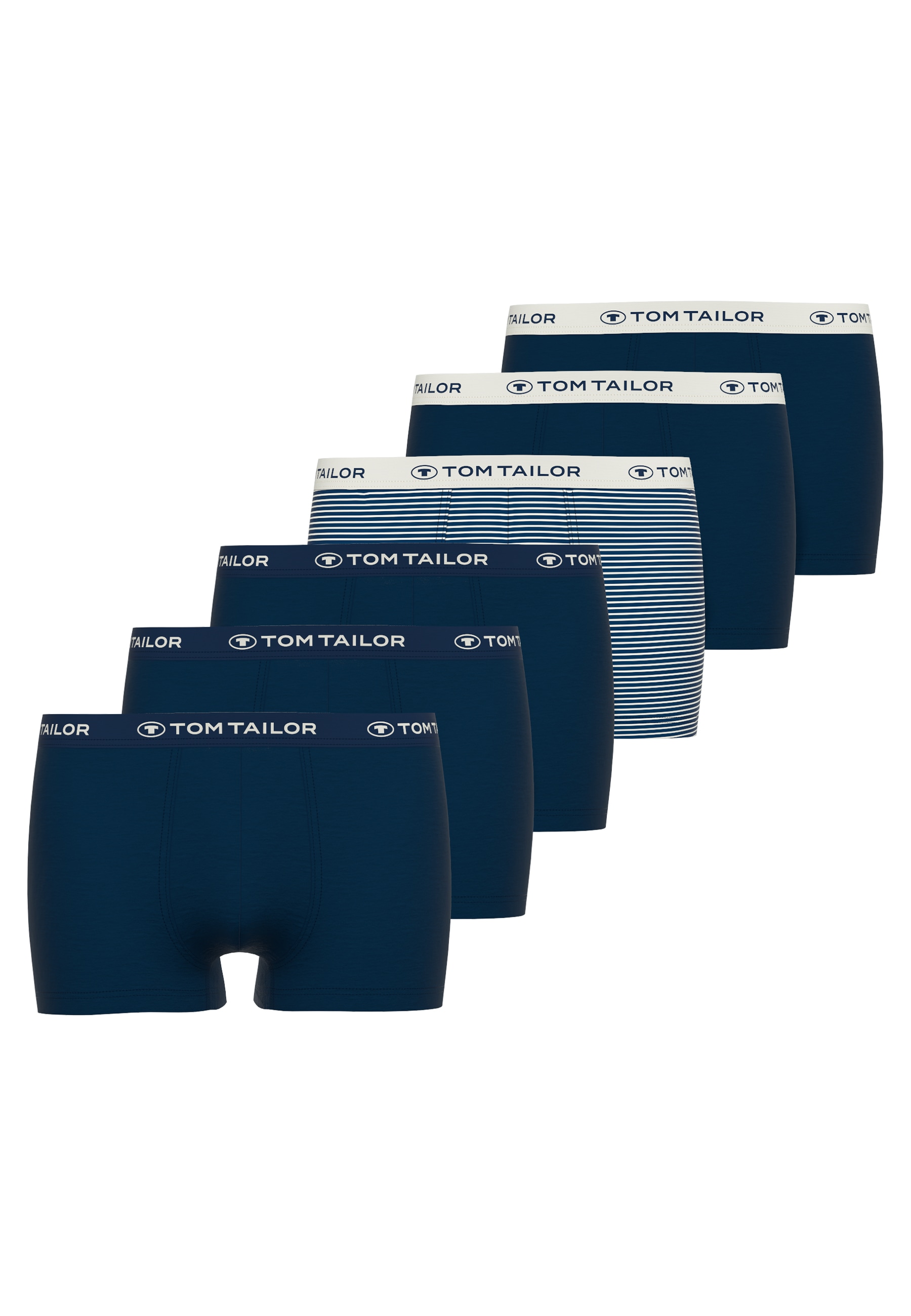 TOM TAILOR Boxershorts "Buffer", (6er Pack), elastischer Logobund, ohne Ein günstig online kaufen
