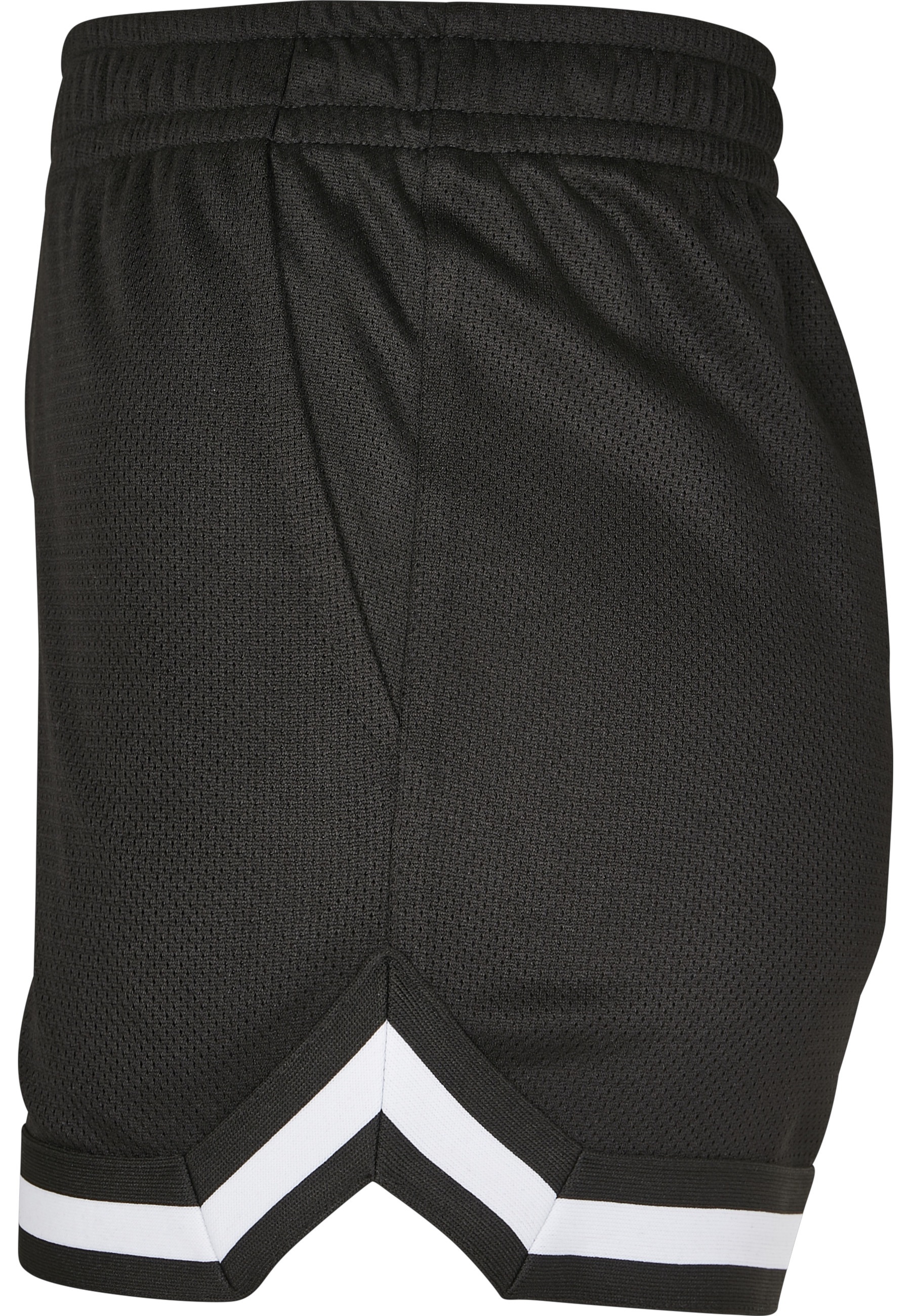 URBAN CLASSICS Stoffhose »Urban Classics Damen Ladies Stripes Mesh Hot Pants«