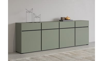 Sideboard »Cross,Breite 225 cm, moderne grifflose Kommode,4 Türen/4 Schubkästen«