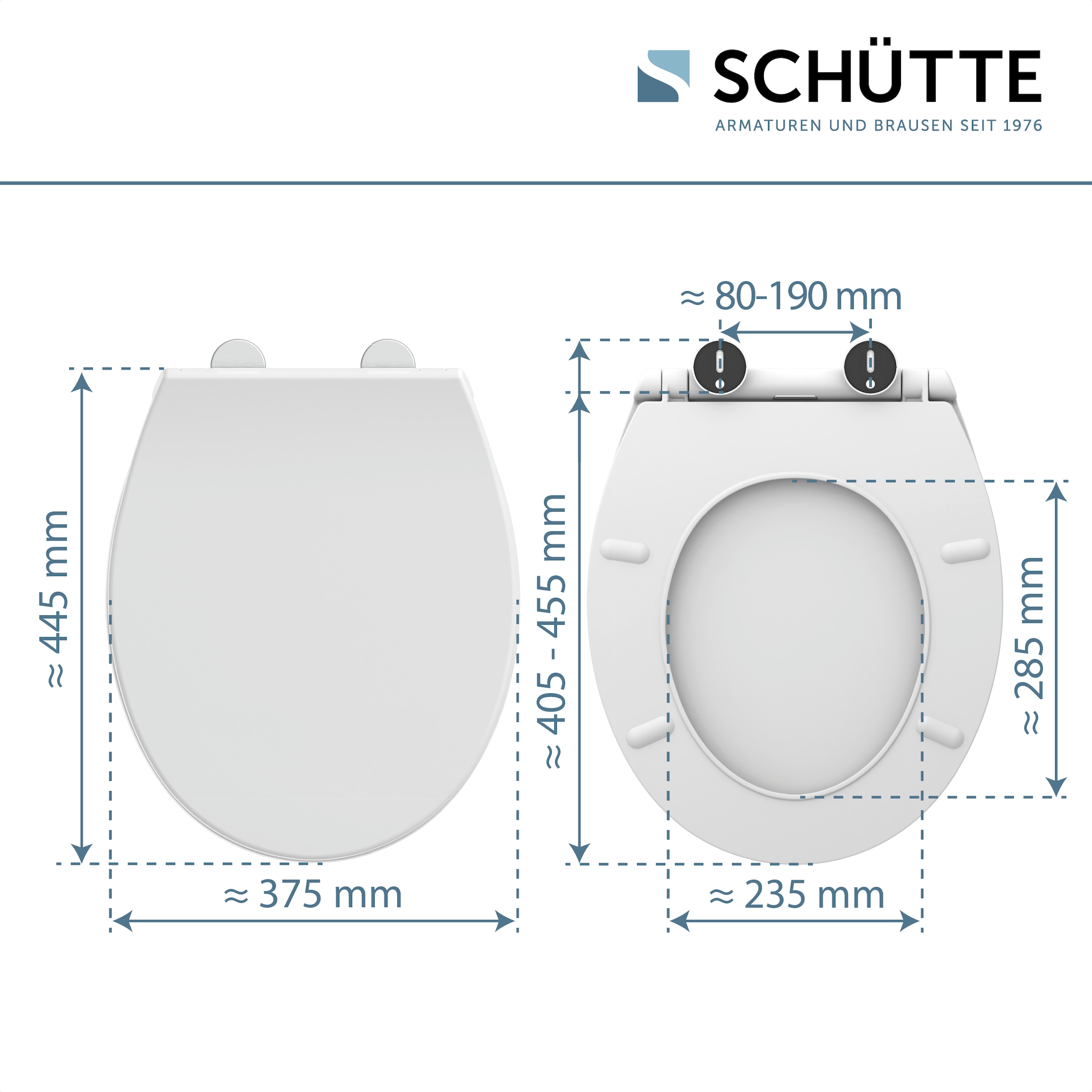 Schütte WC-Sitz »WHITE PREMIUM« Thermoplast, Absenkautomatik, Schnellverschluss, belastbar bis 300 kg