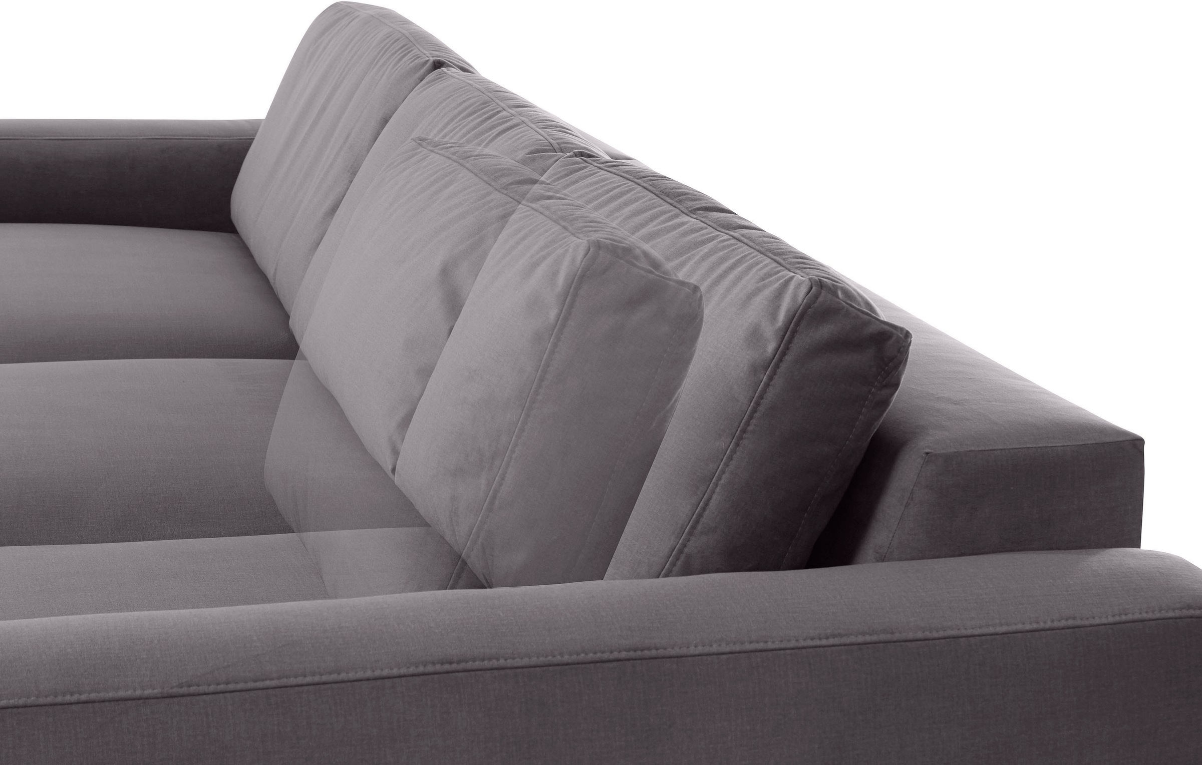 Places of Style Ecksofa »Bloomfield, L-Form«, extra tiefe Sitzfläche, wahlweise mit Sitztiefenverstellung