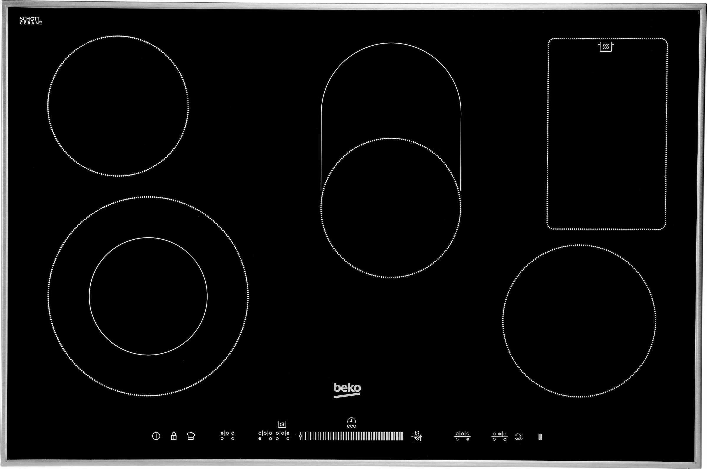 BEKO Elektro-Kochfeld »HIC 85502 TX«, mit Warmhaltezone