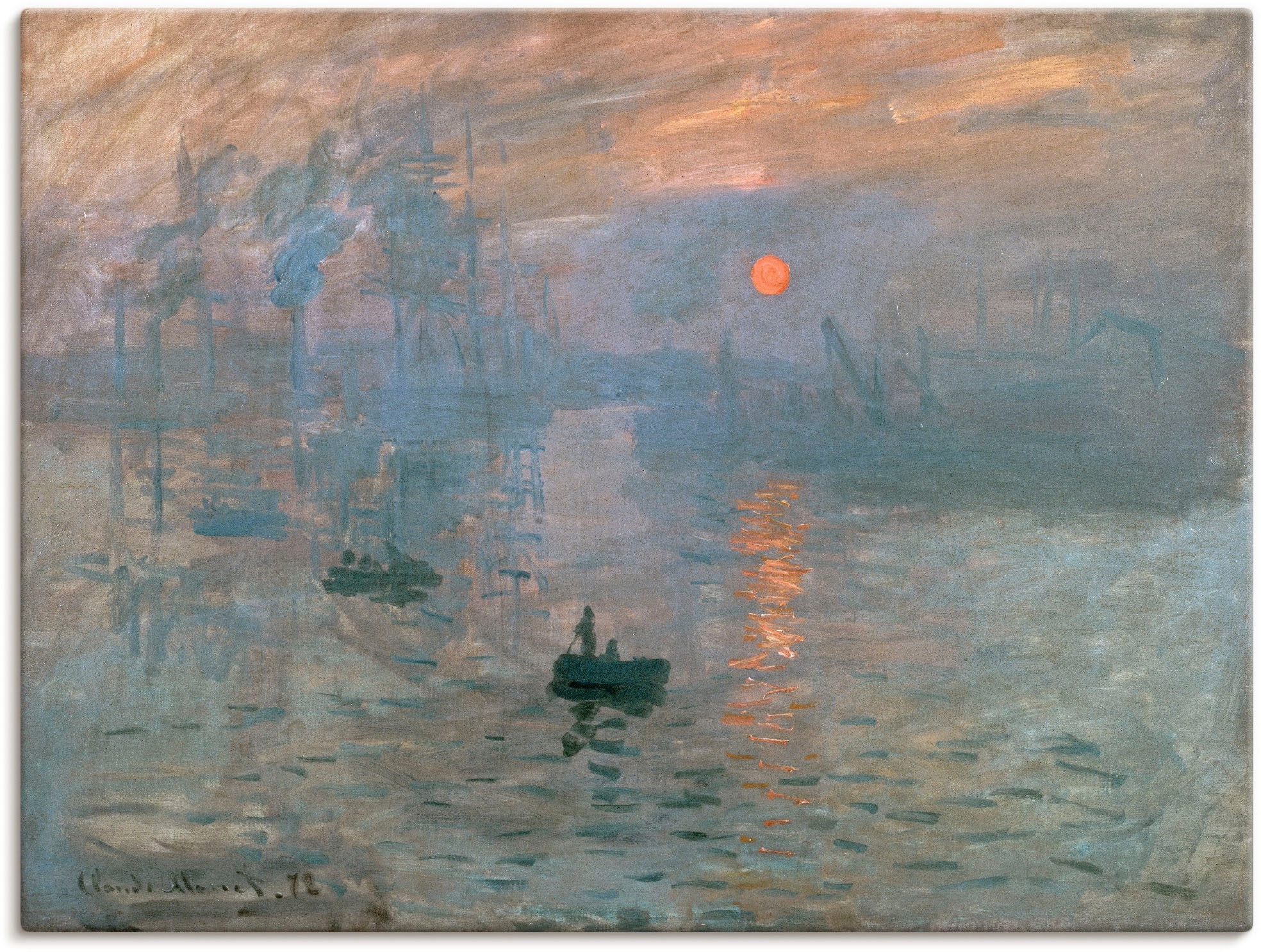 Artland Wandbild "Impression (Sonnenaufgang). 1872" Gewässer 1 Stk. tlg. als Leinwandbild, Poster in verschied. Größen