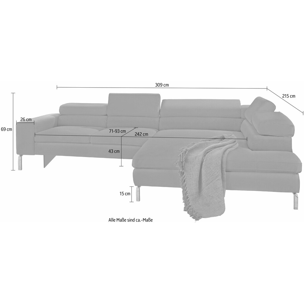 GALLERY M branded by Musterring Ecksofa »Felicia L-Form«