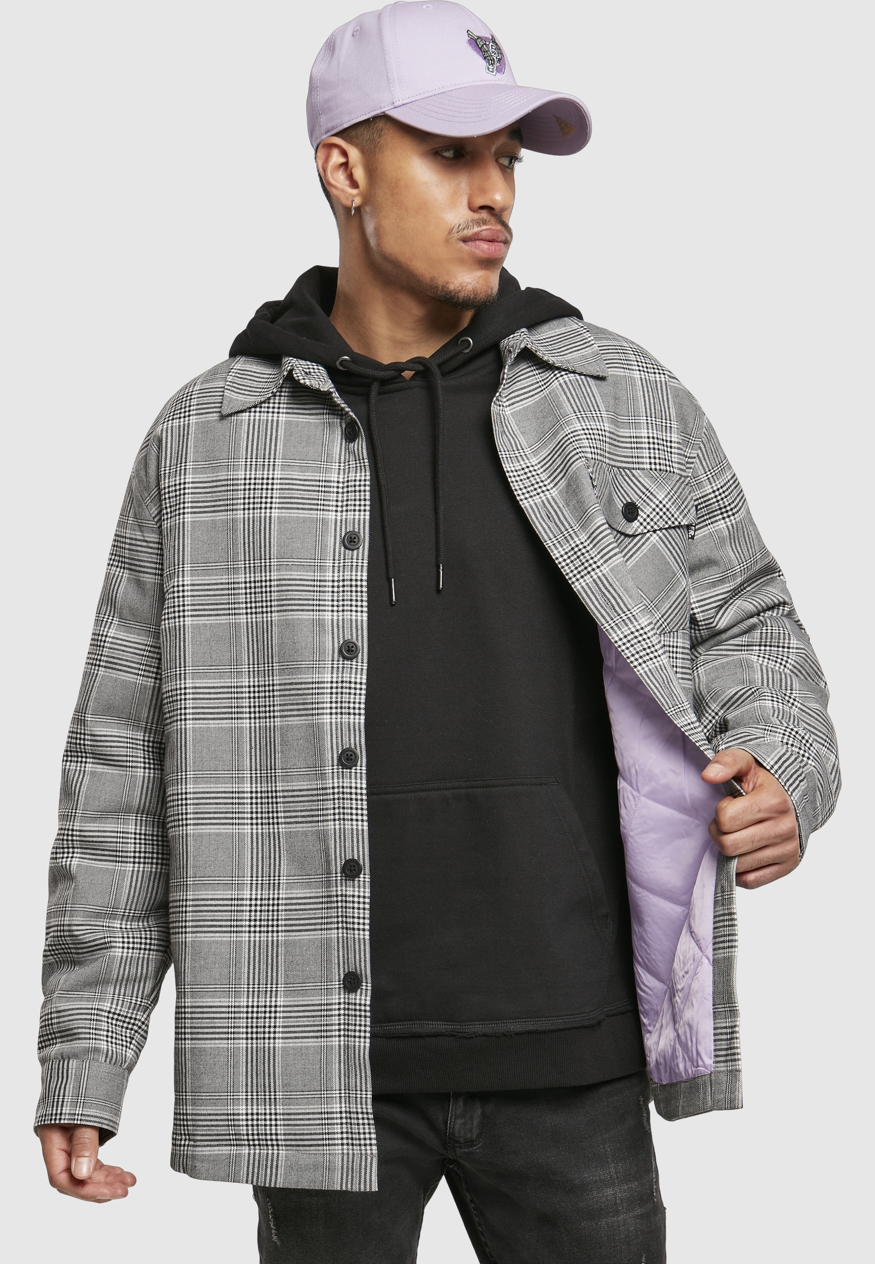 CAYLER & SONS Wintermantel »Cayler & Sons Herren Plaid Out Quilted Shirt Jacket«