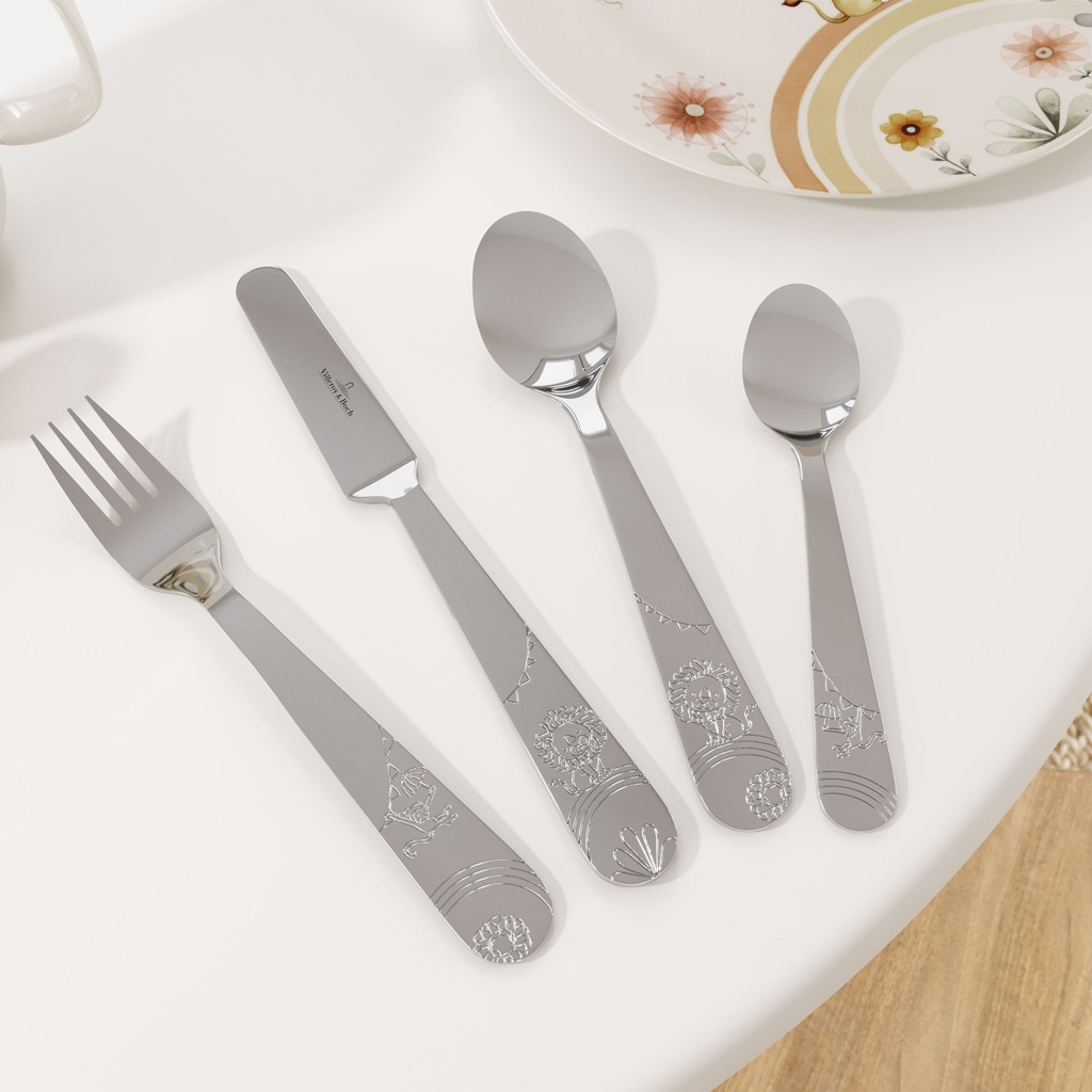 Villeroy & Boch Kinderbesteck "Kinderbesteck Roar like a Lion 4er Set silbe günstig online kaufen