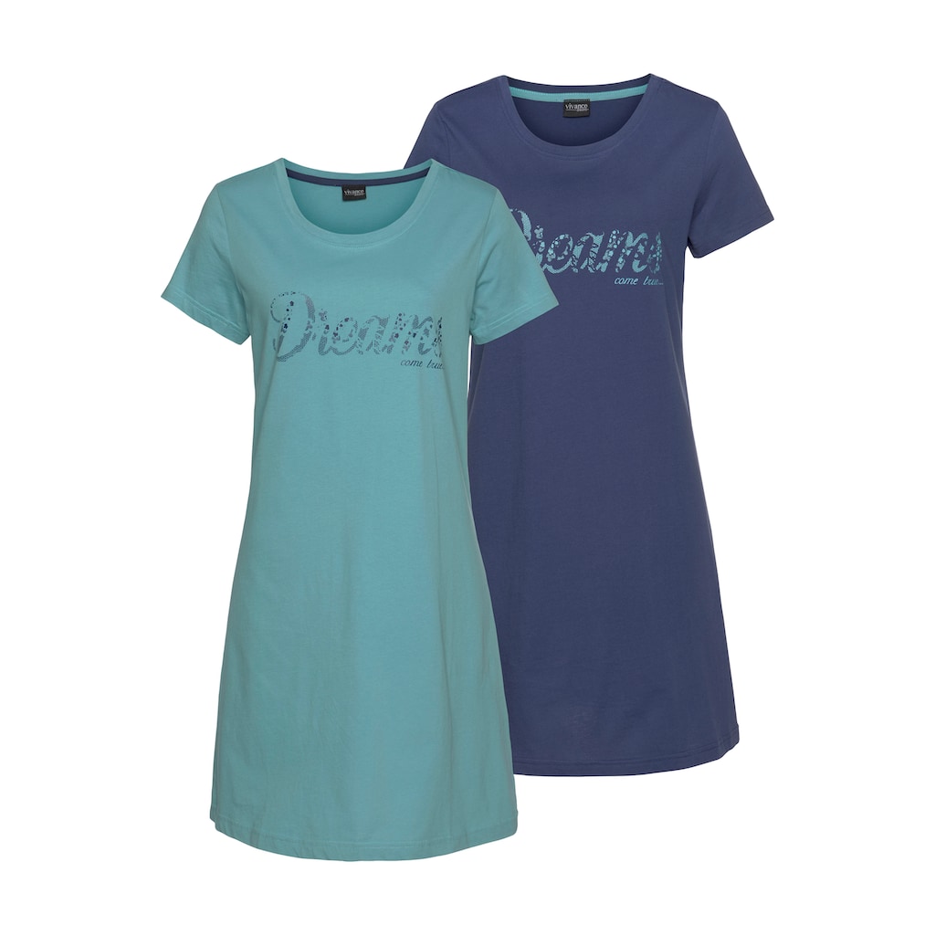 Vivance Dreams Sleepshirt, (2er-Pack)