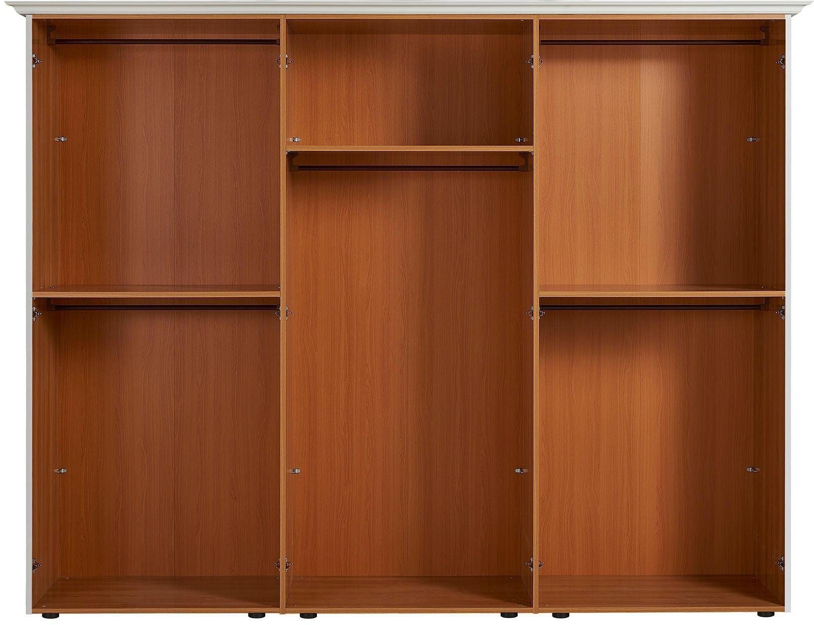 INOSIGN Schlafzimmer-Set »Greta, aus FSC-zertifiziertem Holzwerkstoff, Hochglanzoberfläche«, (4 tlg., aus 1 Kleiderschrank, 1 Bett (180x200cm) und 2 Nachtkommoden), im italienischen Barock- KLassik-Stil mit opulenten Verzierungen