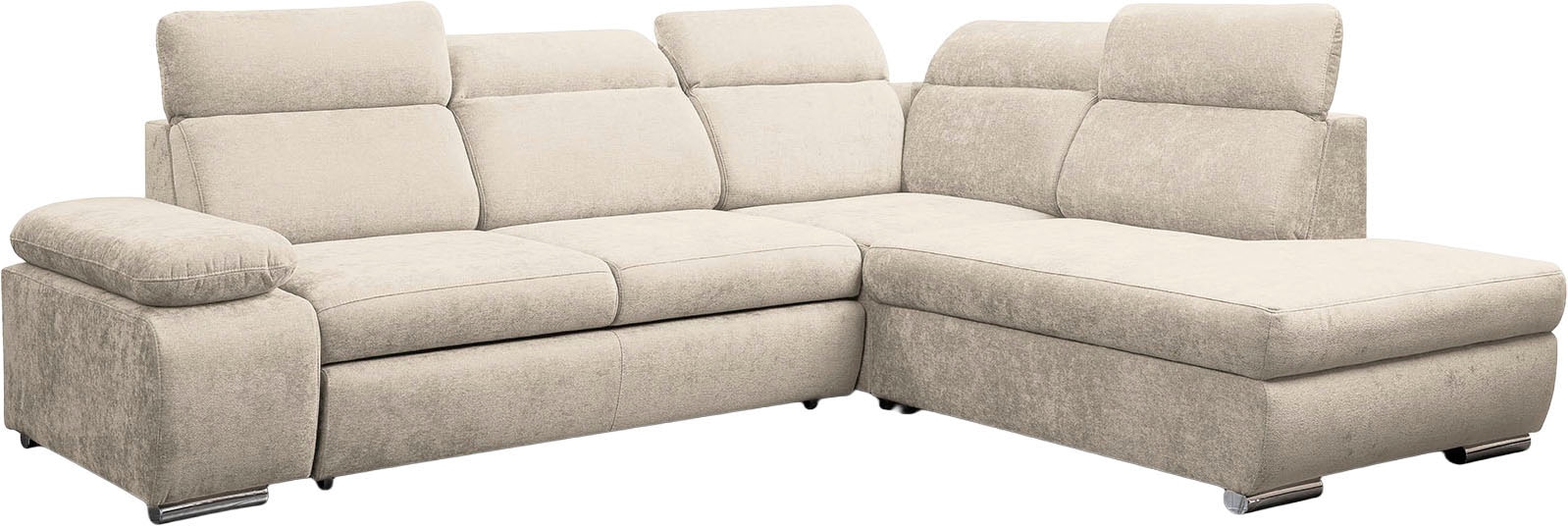 WERK2 Ecksofa »Alicante Cord, inkl. Bettfunktion & Bettkasten, Breite 280cm, L-Form«