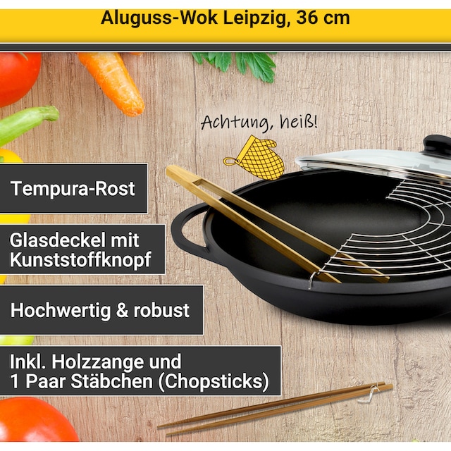 Krüger Wok, Aluminiumguss, (1 tlg.), Ø 36 cm bestellen | BAUR