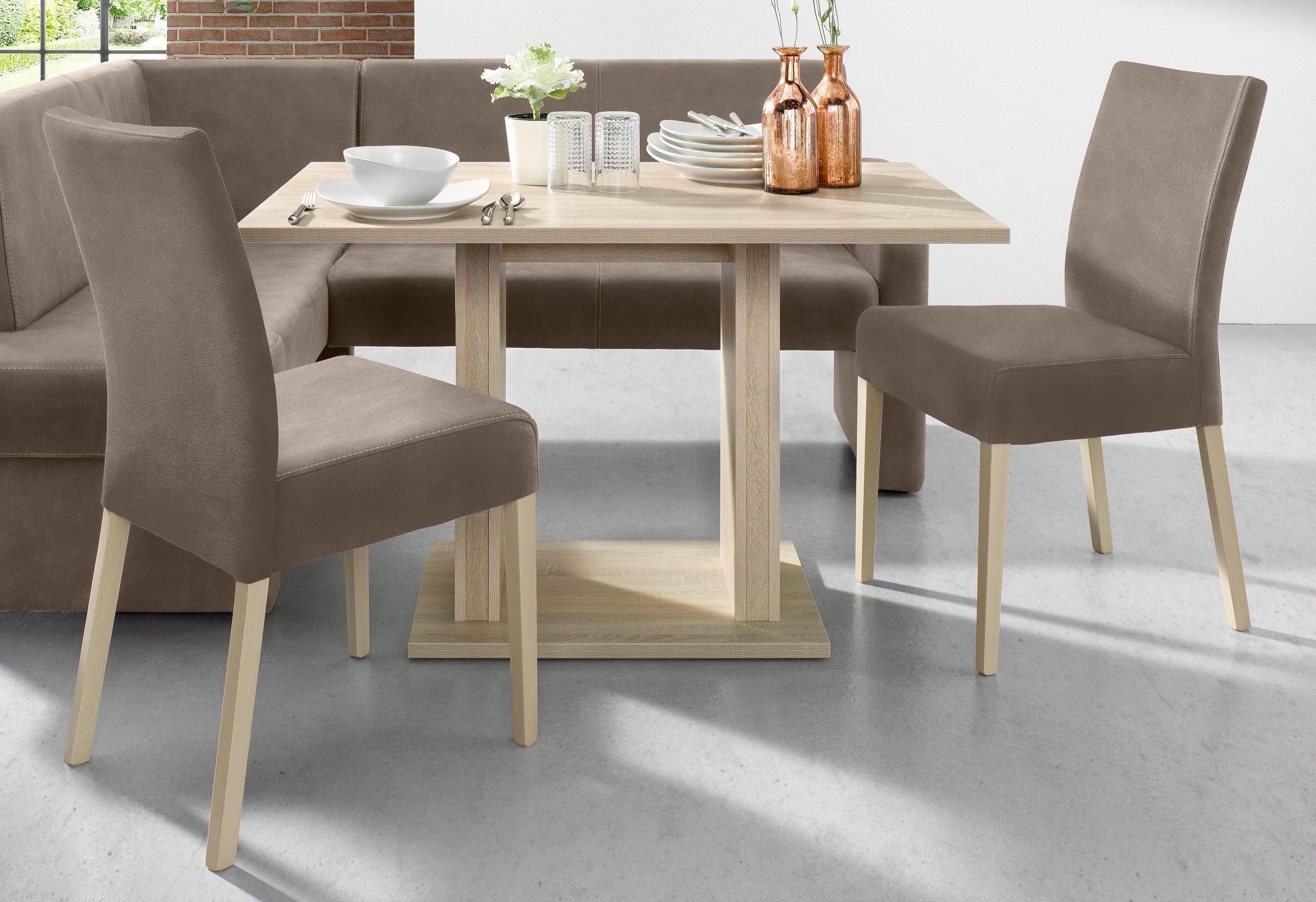 Thumbnail - Home affaire 4-Fußstuhl "Umag" (Set) 2 Stk.Sitz und Rücken gepolstert