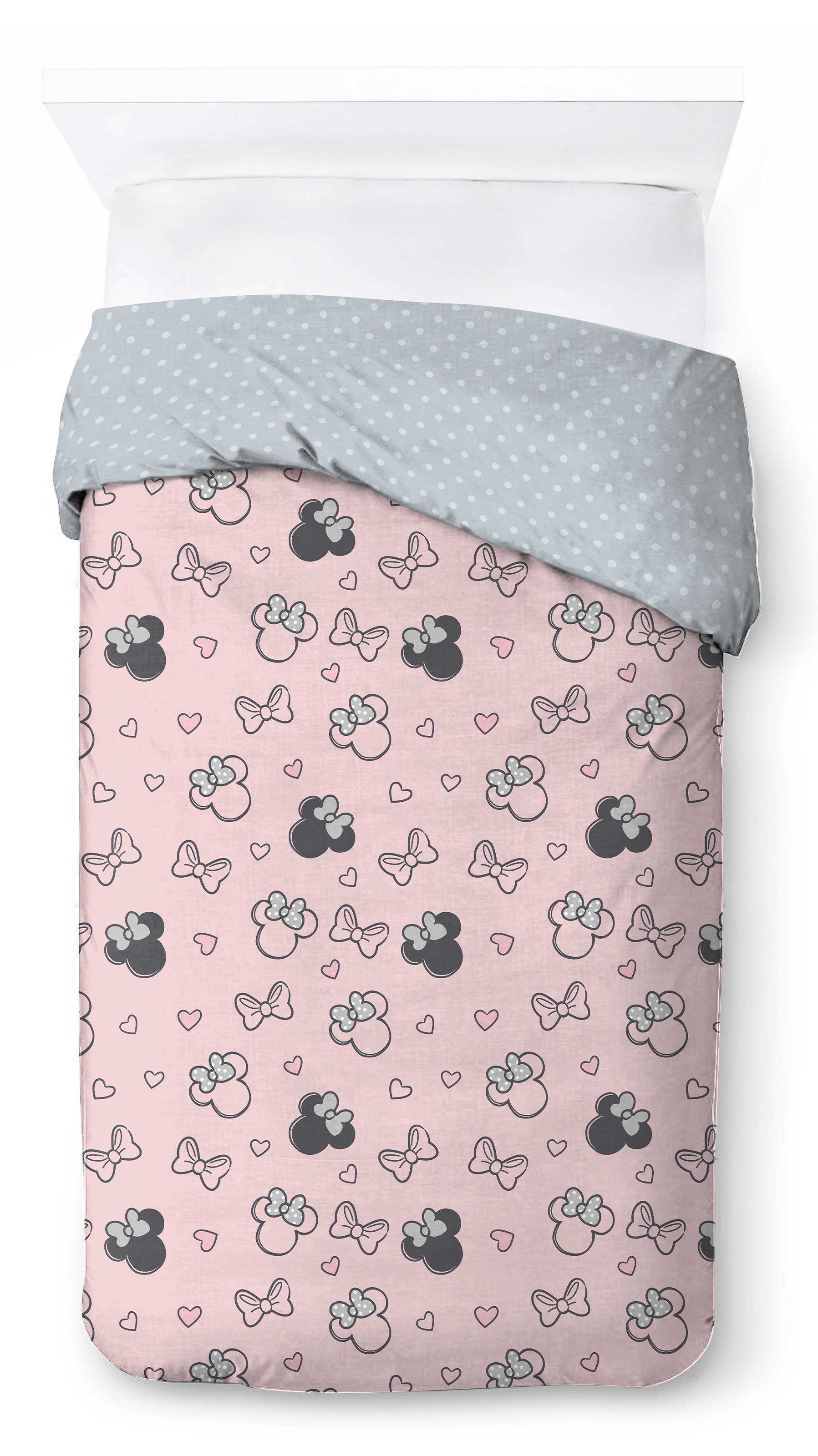 Disney Kinderbettwäsche »Disney Minnie Mouse Bettbezug-Set 135x200 cm + Kissenbezug 80x80 cm« 2 tlg. tlg. 100 % Baumwolle, maschinenwaschbar, wendbar