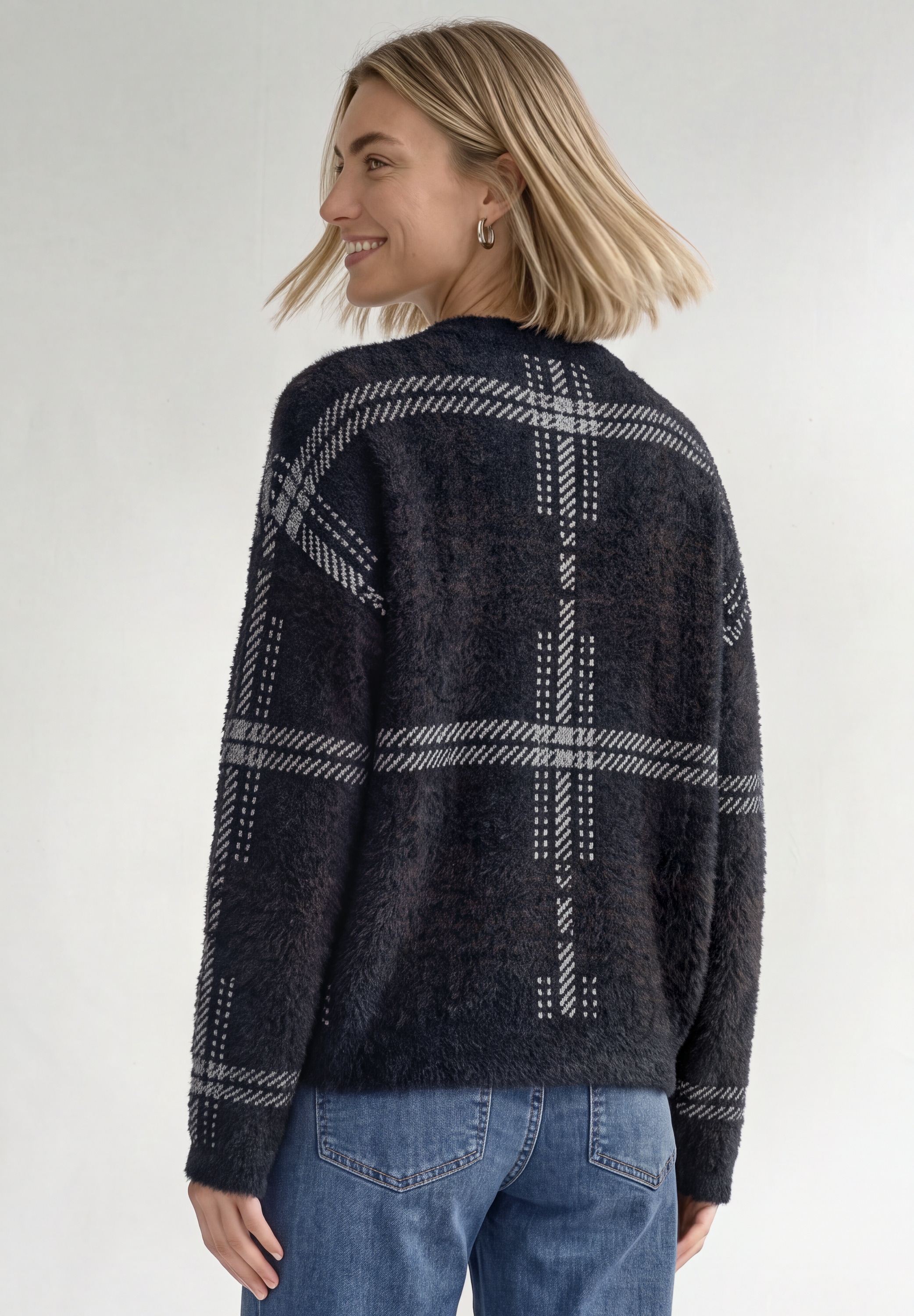 STREET ONE Strickpullover mit Karomuster