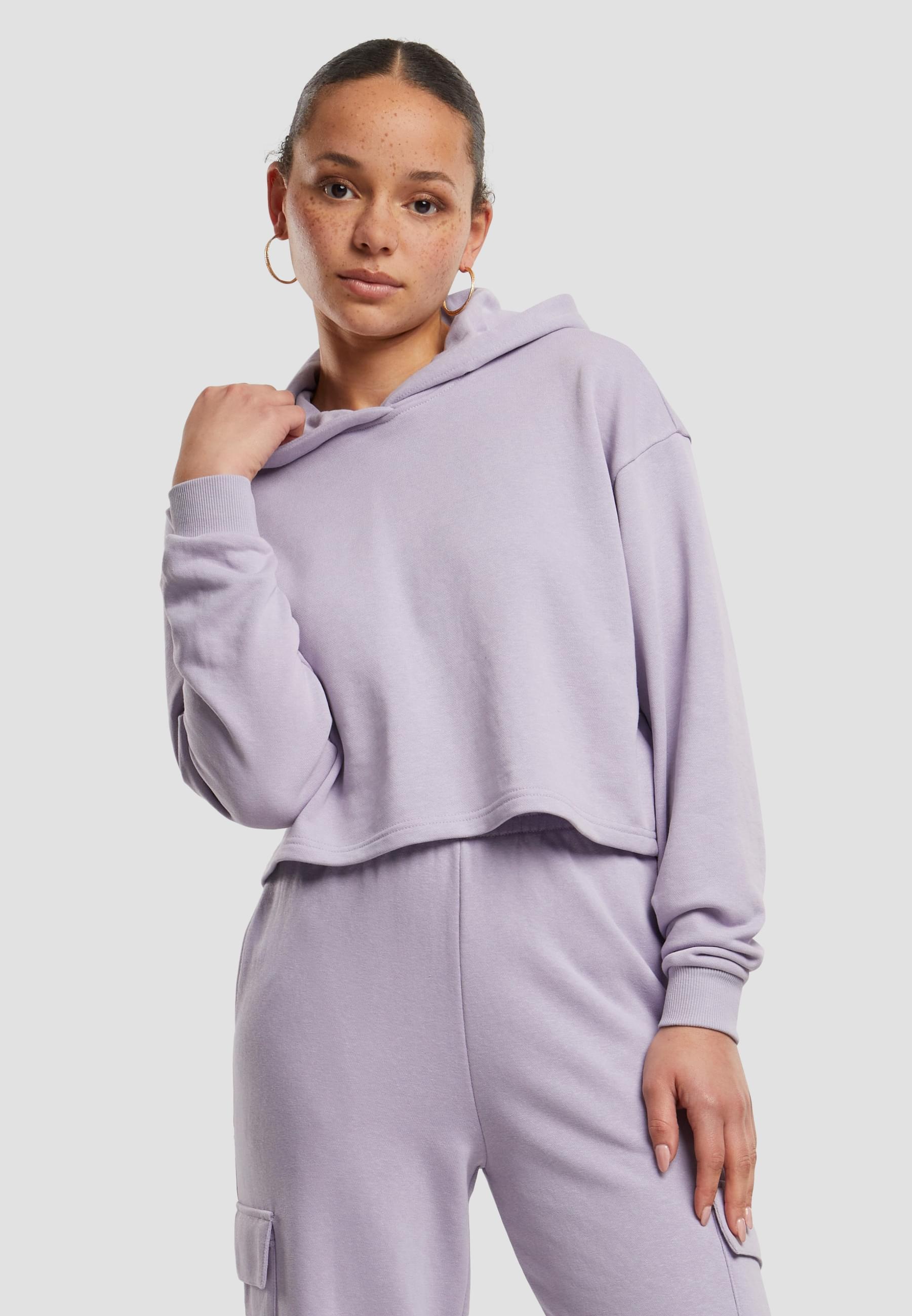 URBAN CLASSICS Kapuzenpullover »Urban Classics Damen Ladies Oversized Cropped Light Terry Hoodie«, (1 tlg.)