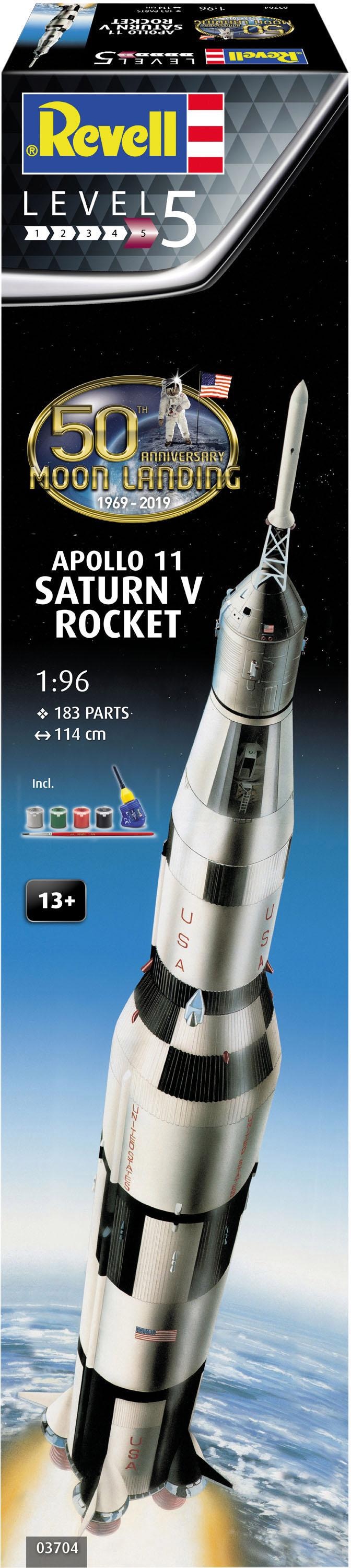 Revell® Modellbausatz »Apollo 11 Saturn V Rocket«, 1:96, Jubiläumsset mit Basis-Zubehör; Made in Europe