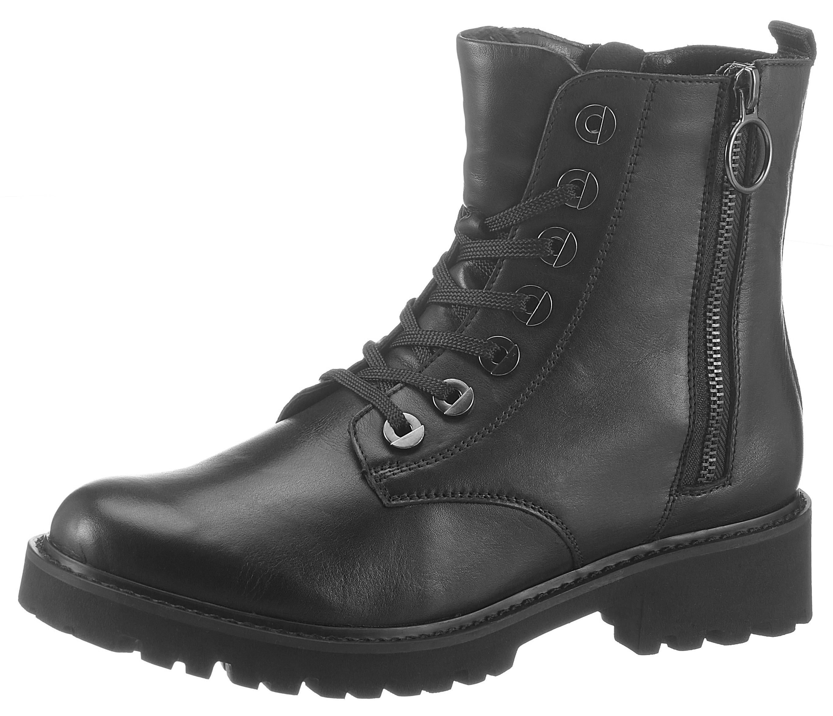 Remonte Blockabsatz, Stiefelette, Schnürboots, im modischen Used Look