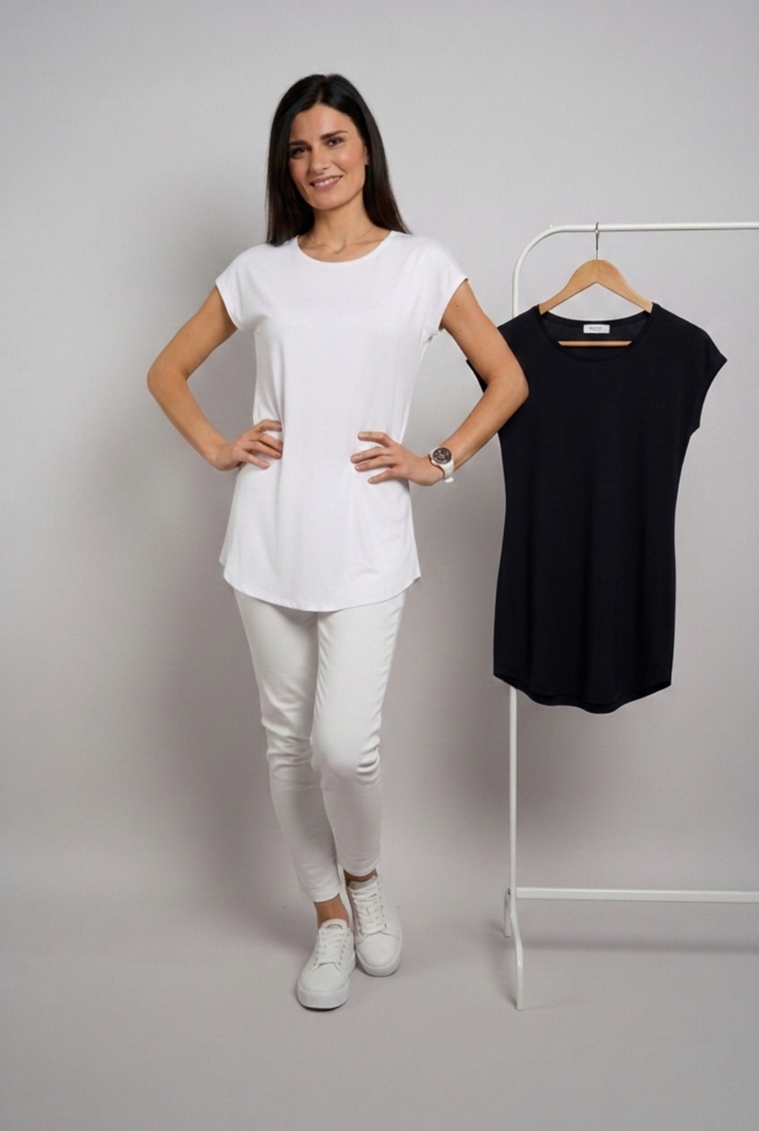 Seidel Moden Longshirt "Otto exclusiv" 2 2er Pack Rundhals - Viskose - MADE günstig online kaufen