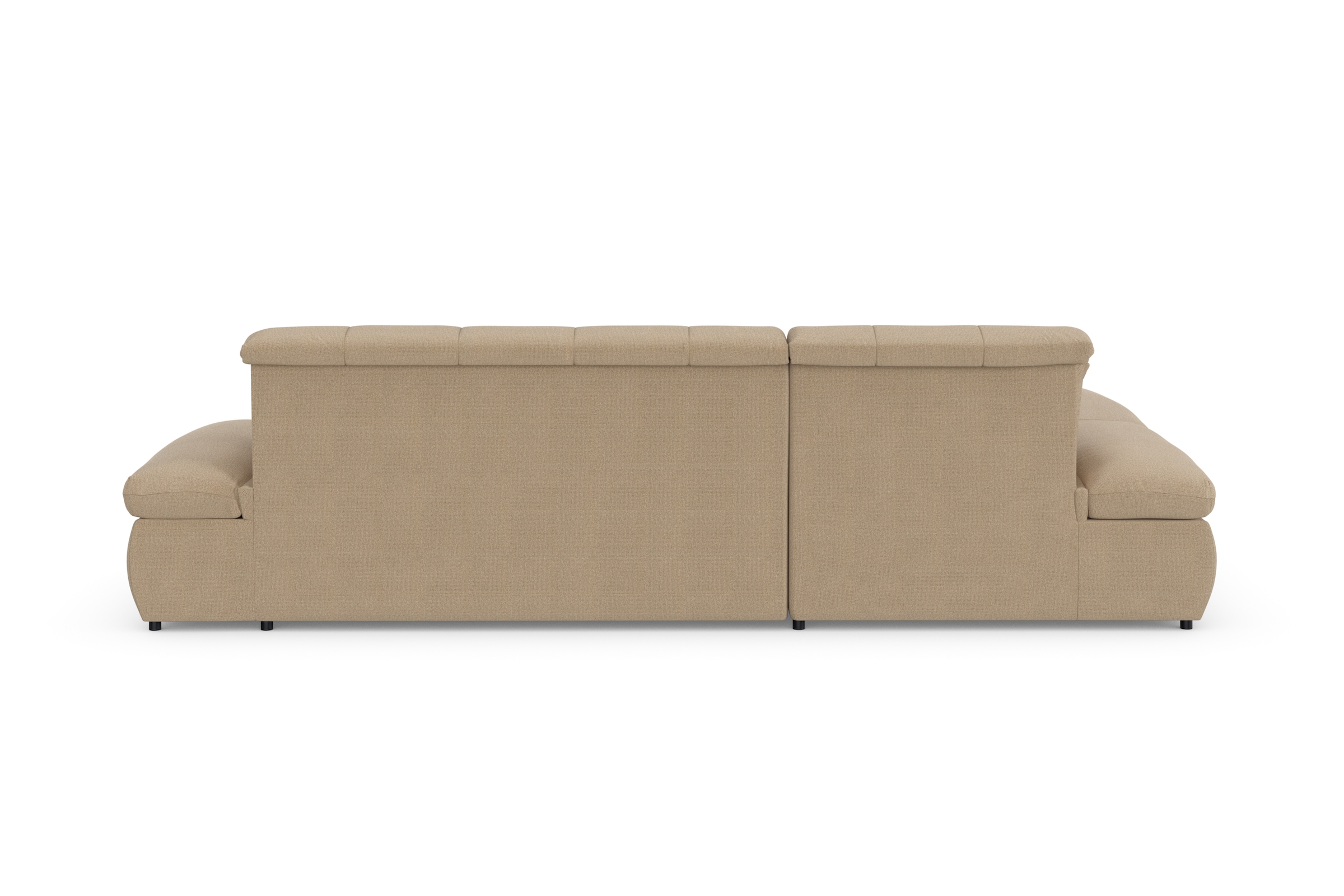 DOMO collection Ecksofa »Moric, L-Form, XXL-Sofa - Breite 300cm«, wahlweise mit Bettfunktion und Armteilverstellung, cappucino
