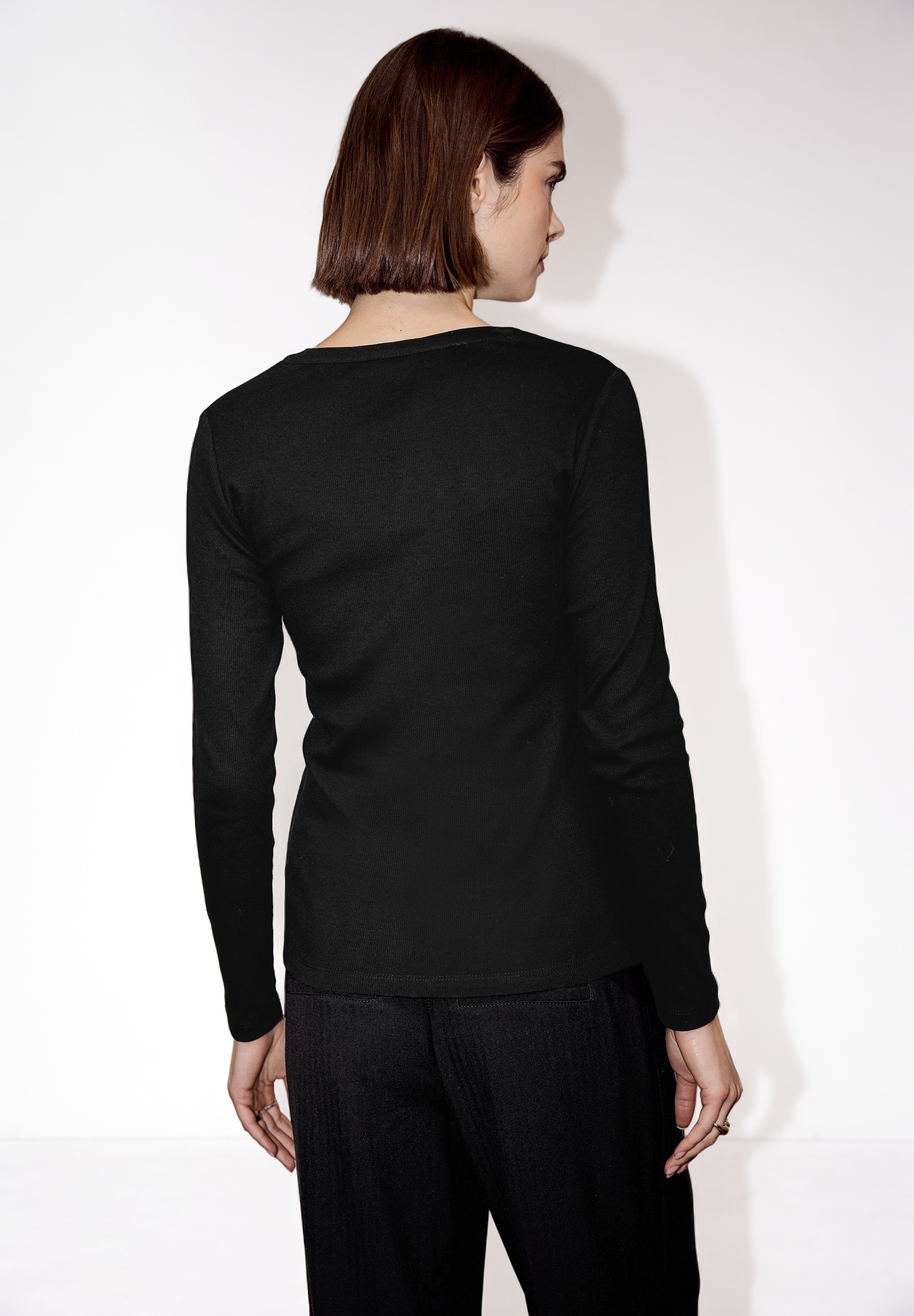 STREET ONE STUDIO Rundhalsshirt im soften Baumwoll-Mix günstig online kaufen