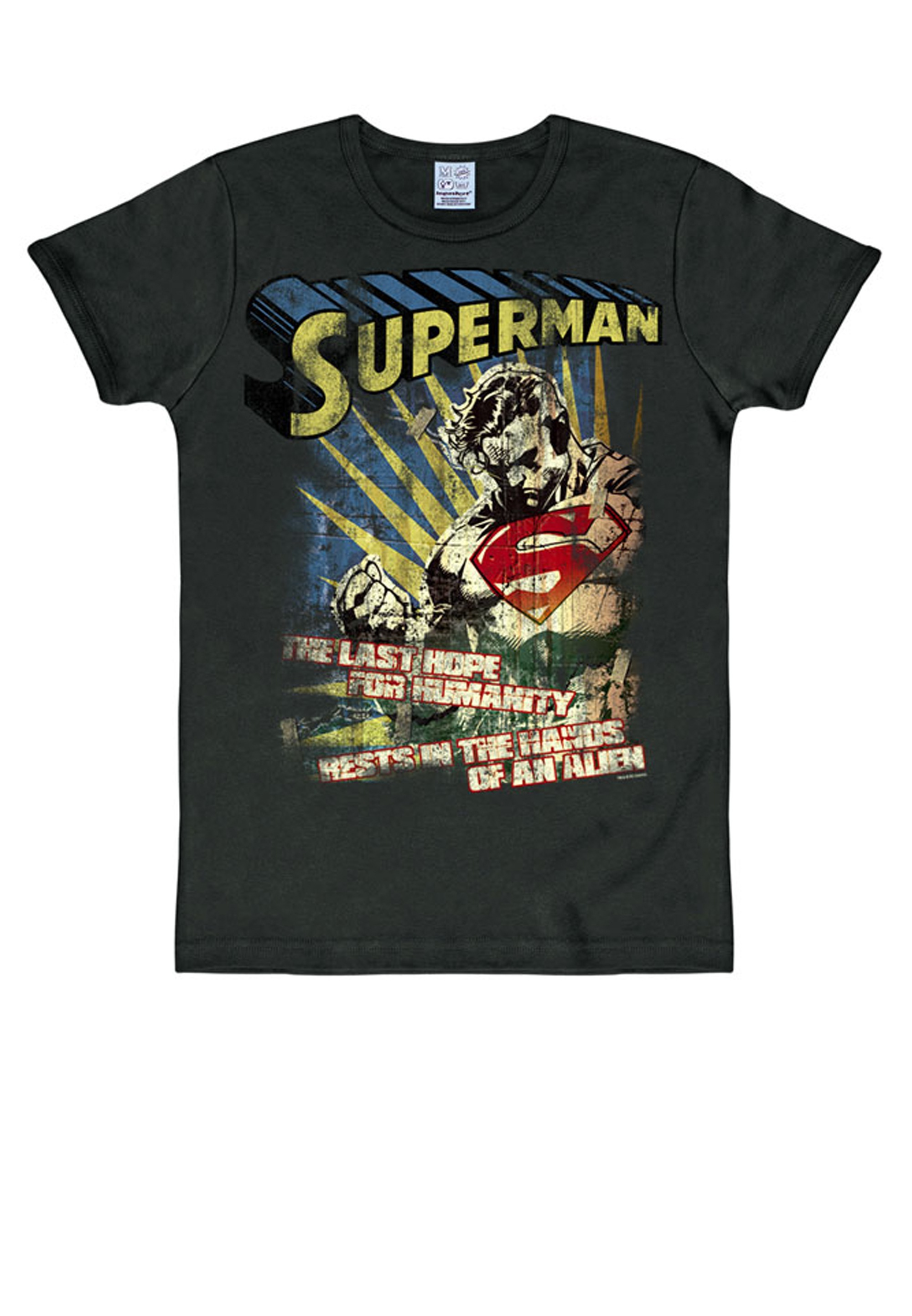 LOGOSHIRT T-Shirt »Superman«, mit coolem Retro-Motiv