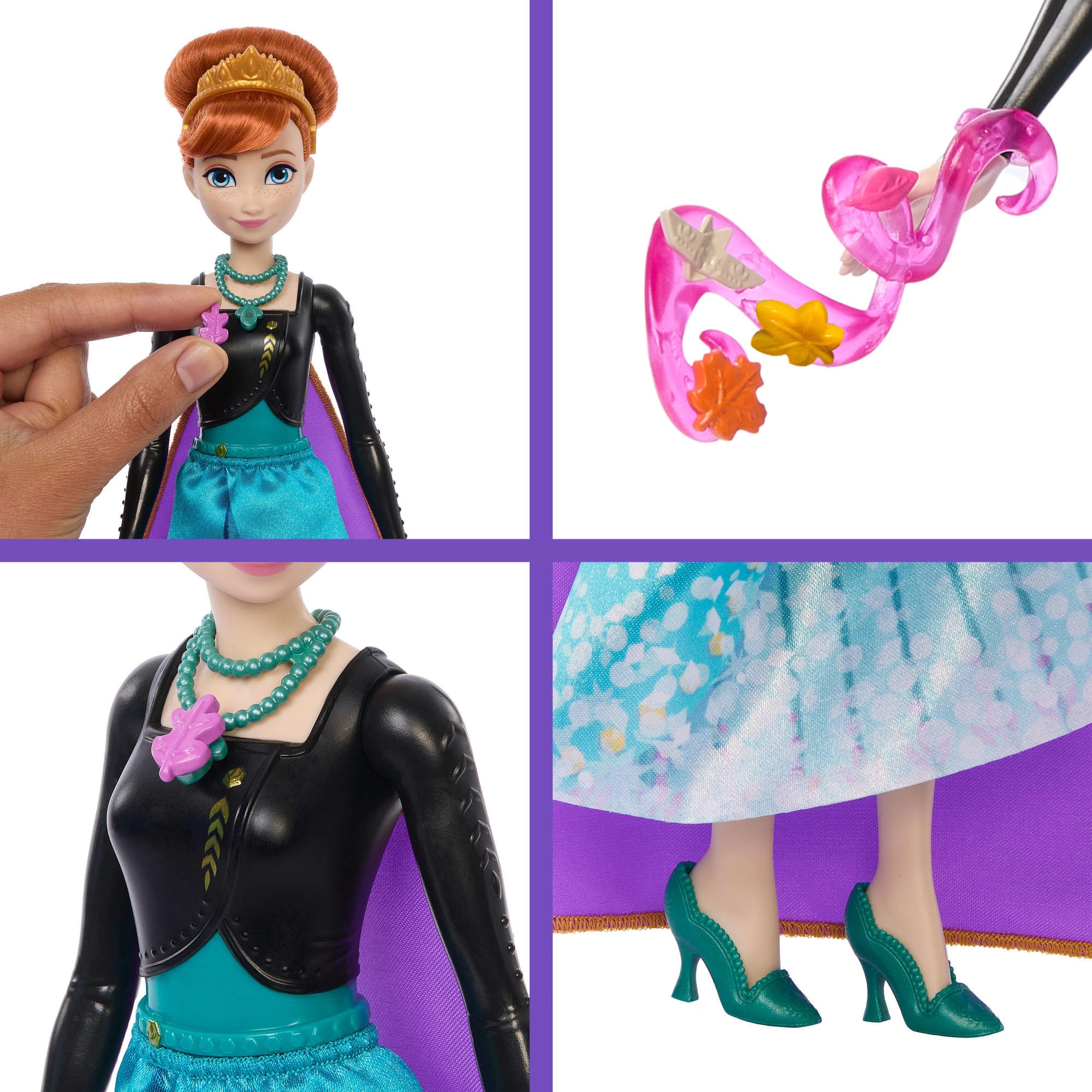 Mattel® Anziehpuppe »Disney Die Eiskönigin, Juwel Reveal Anna«