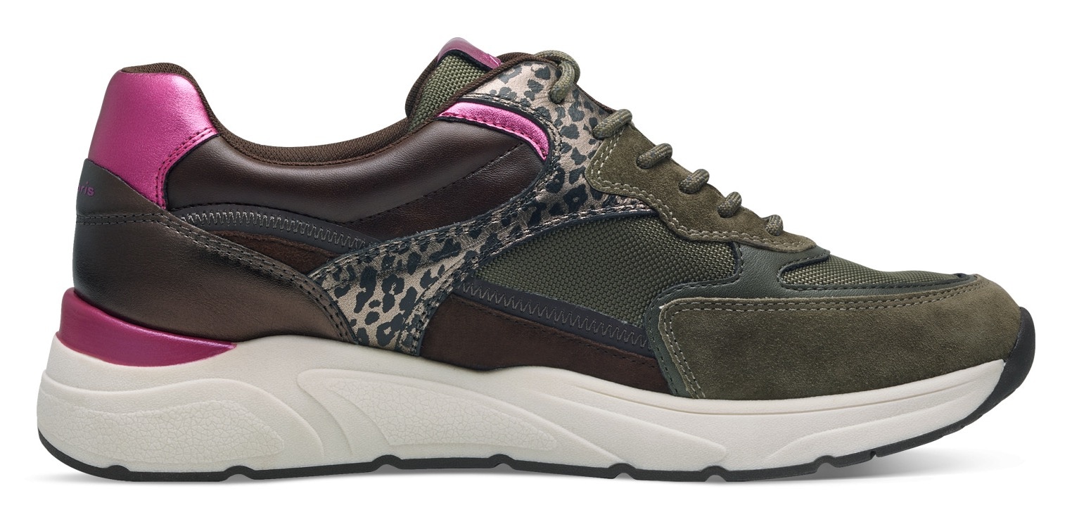 Tamaris Keilsneaker, Halbschuh, Schnürschuh, Freizeitschuh mit Kontrastbesätzen