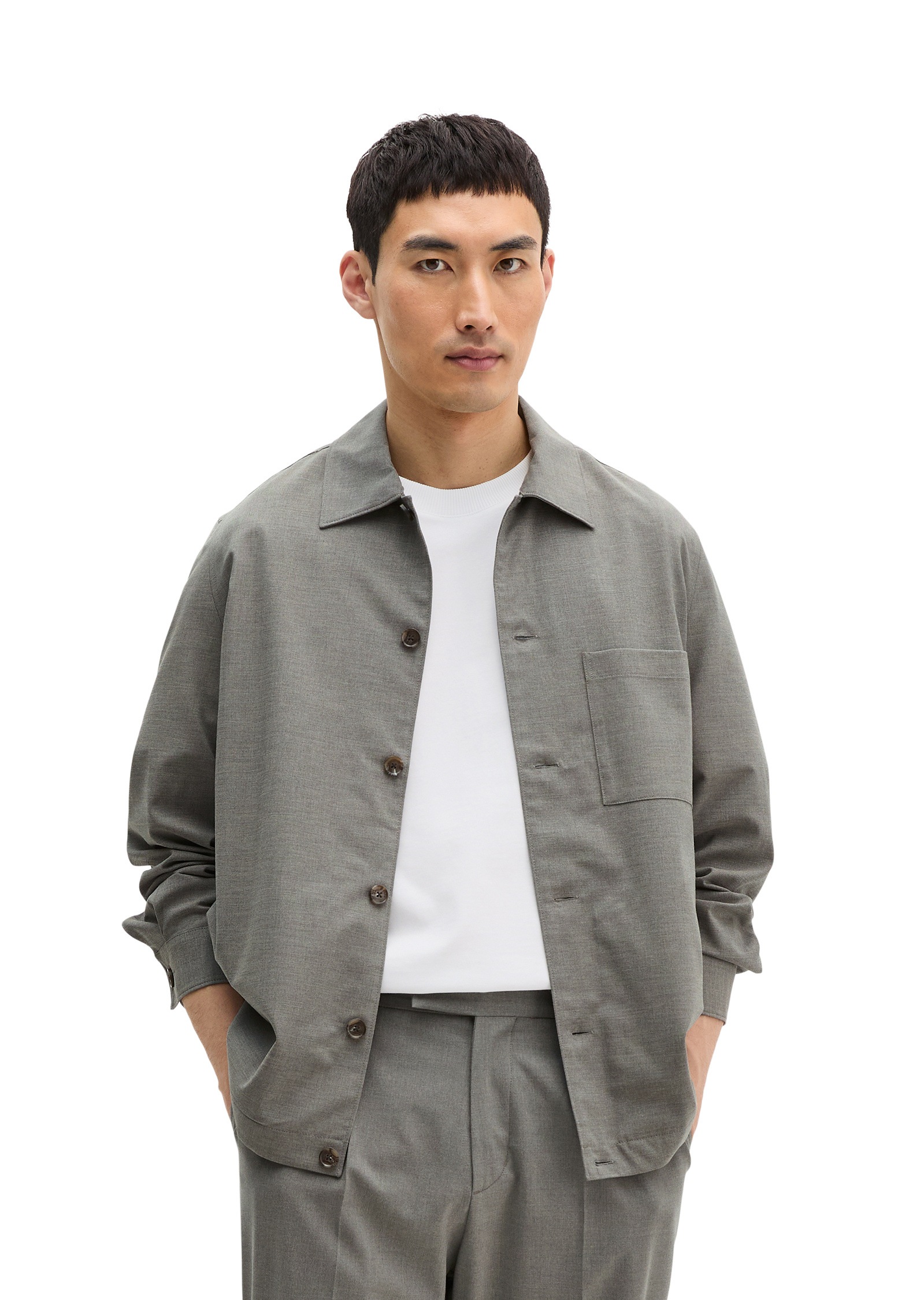 Marc O'Polo Kurzjacke »aus sommerlichem Woll-Mix« ohne Kapuze