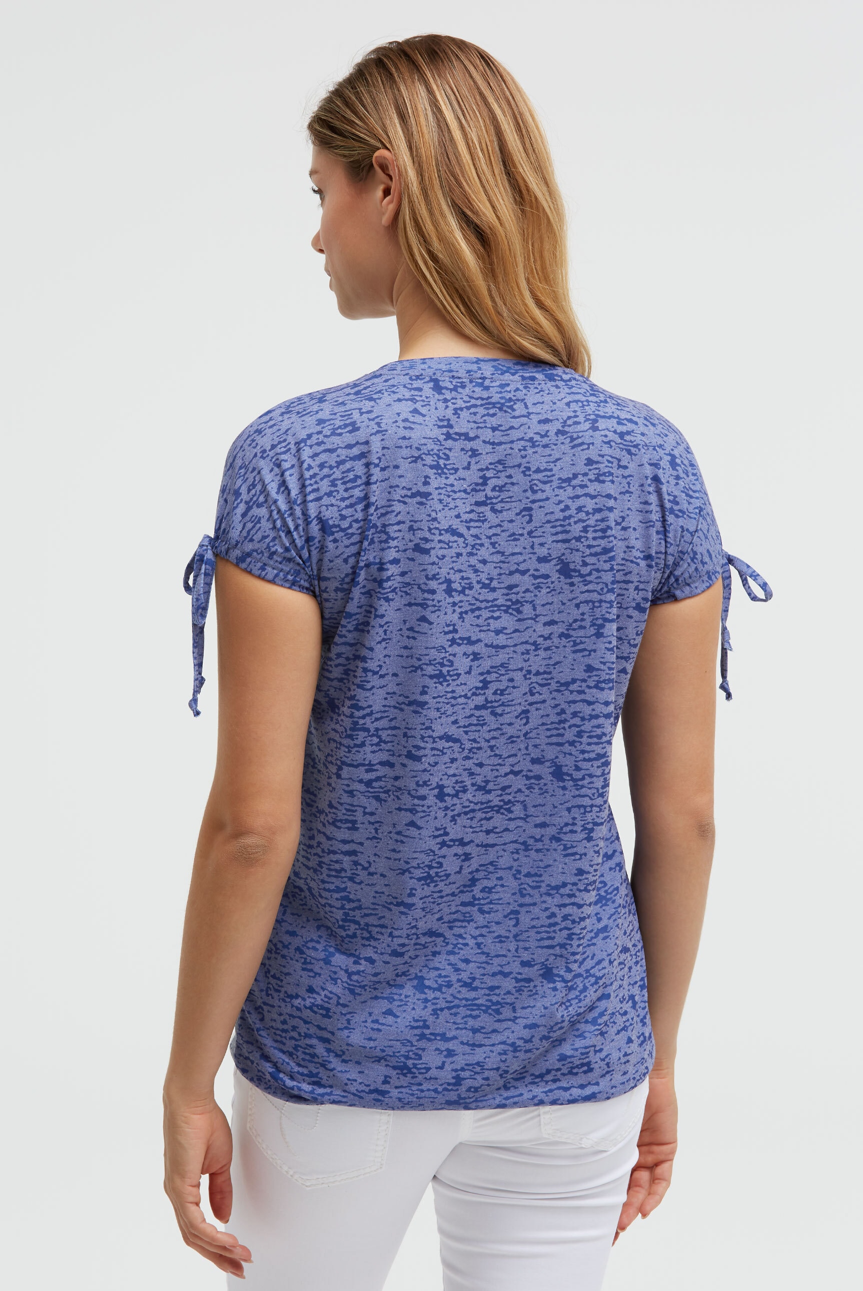 SOCCX Rundhalsshirt mit Ausbrenner-Effekten
