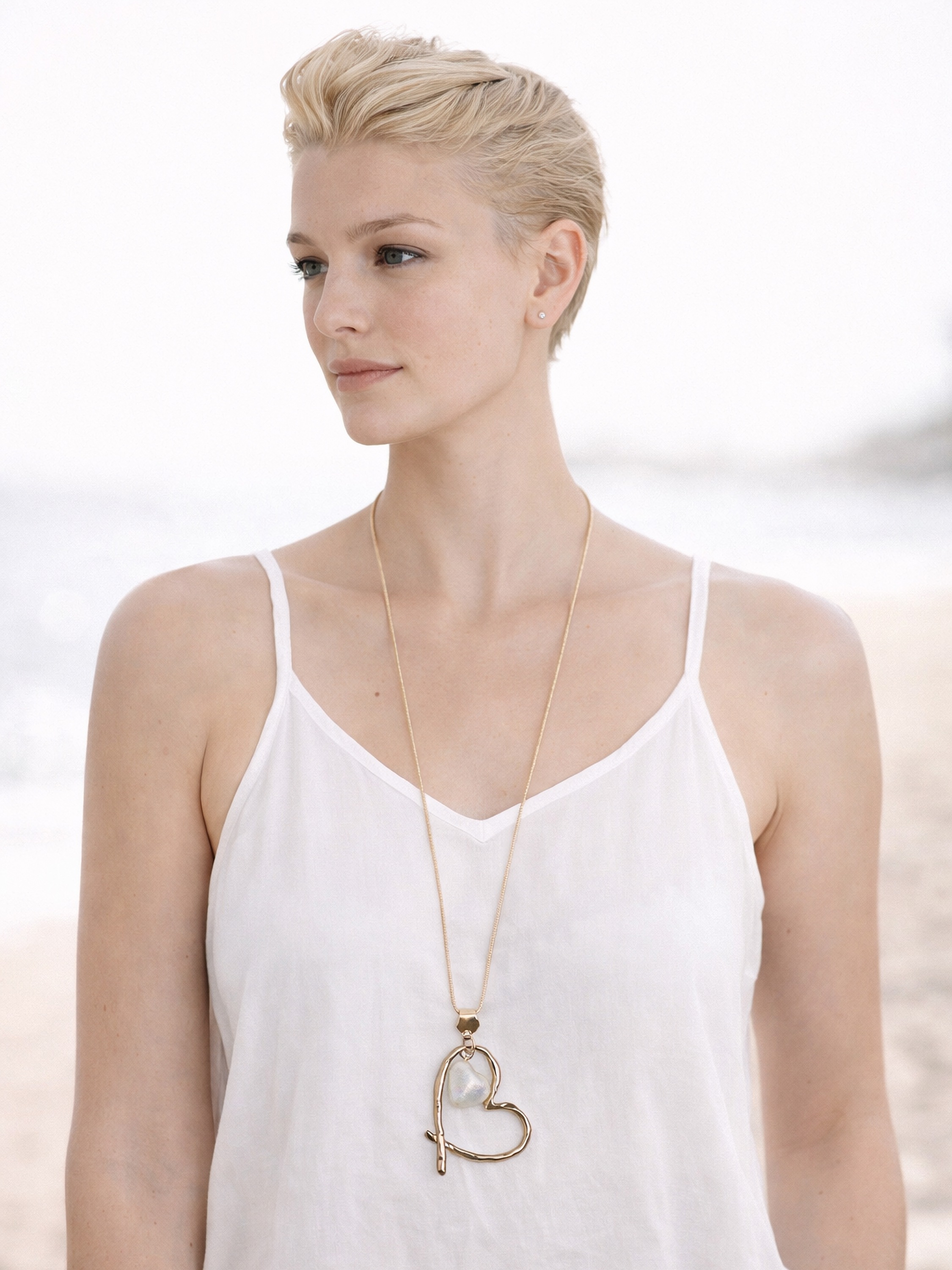 COLLEZIONE ALESSANDRO Lange Kette "Marseille" mit schimmerndem Herz günstig online kaufen