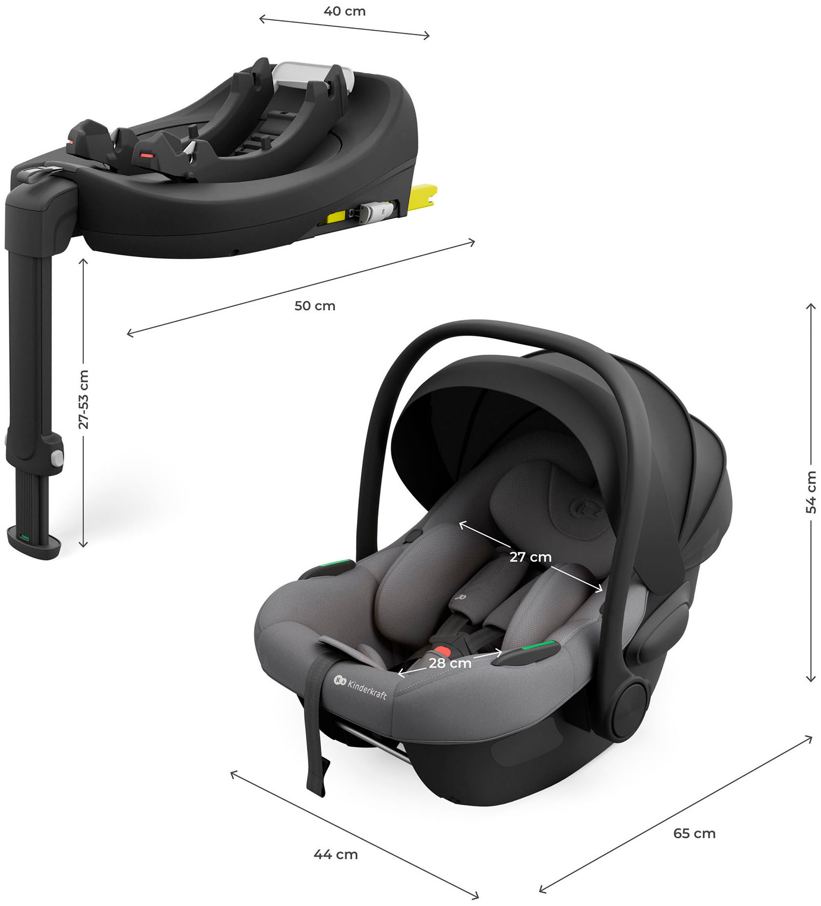 Kinderkraft Babyschale »I-LITE mit ENDURA SAFE FX Basis«