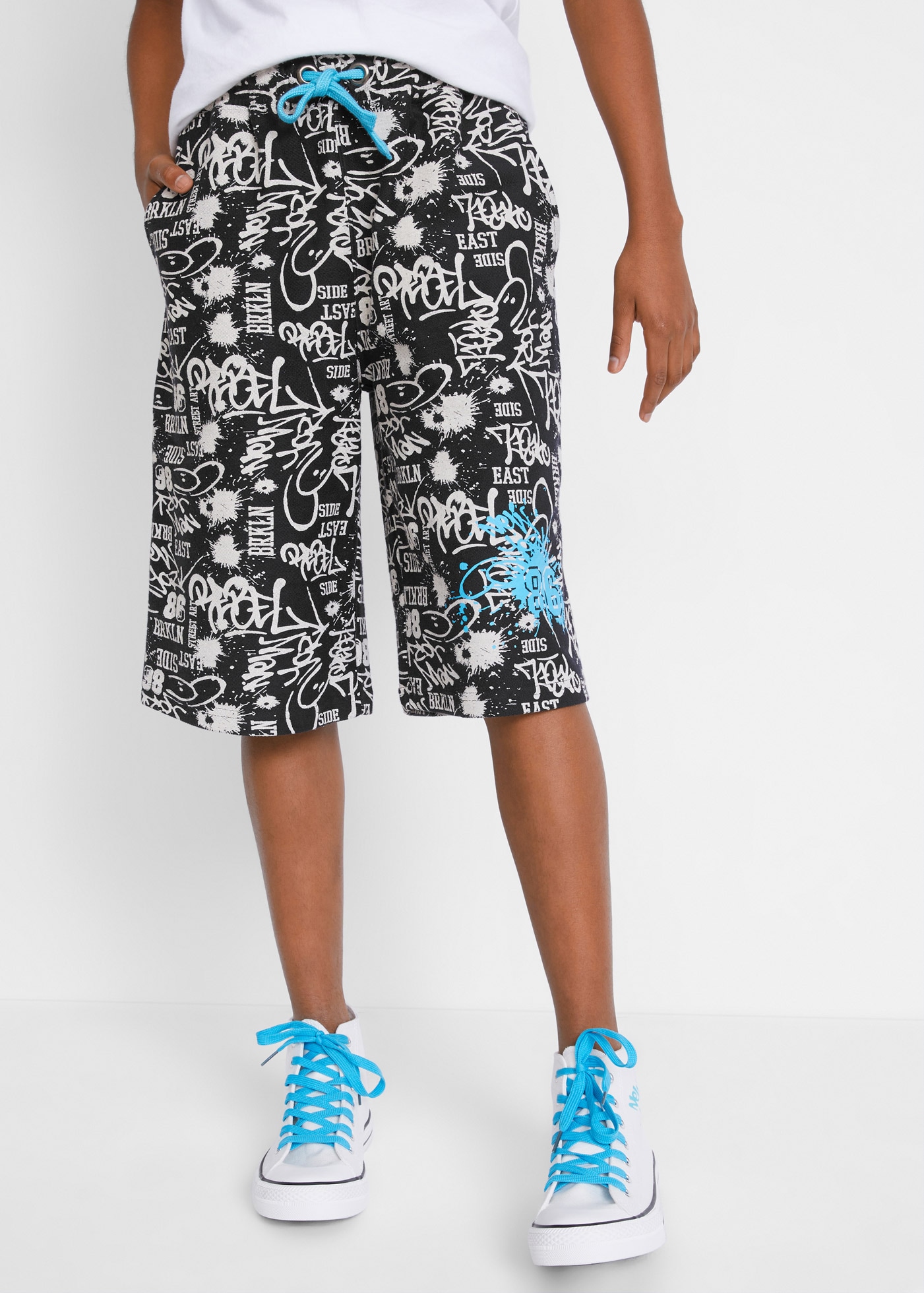 bonprix Sweatbermudas aus reiner Baumwolle, mit Eingrifftaschen, bequeme Passform