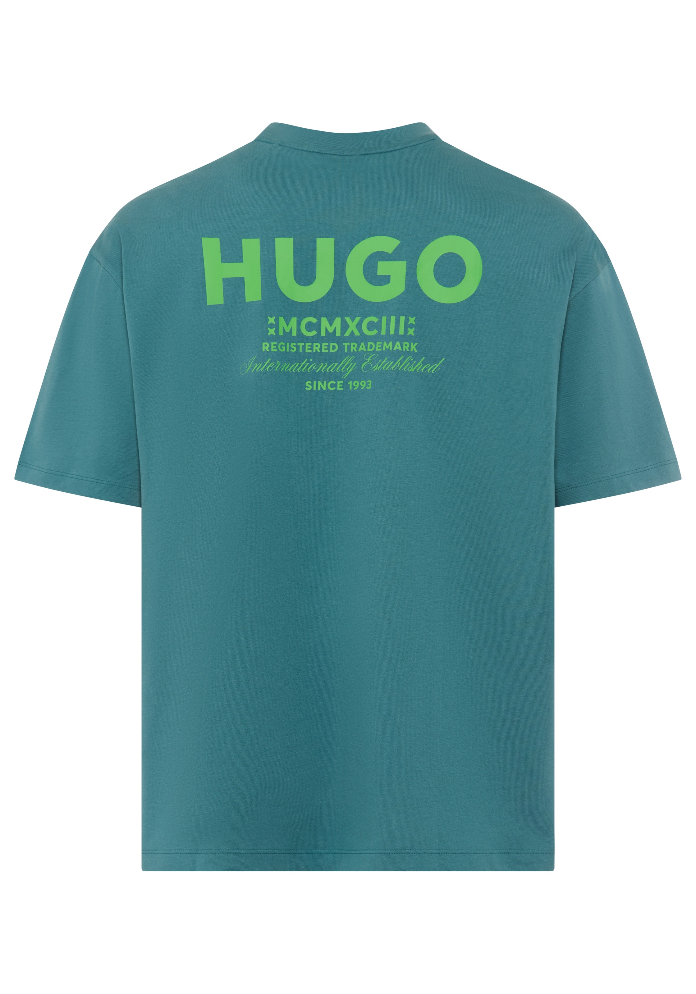 HUGO Blue T-Shirt "Nalono" mit Logodruck, Oversized Look mit Backprint günstig online kaufen