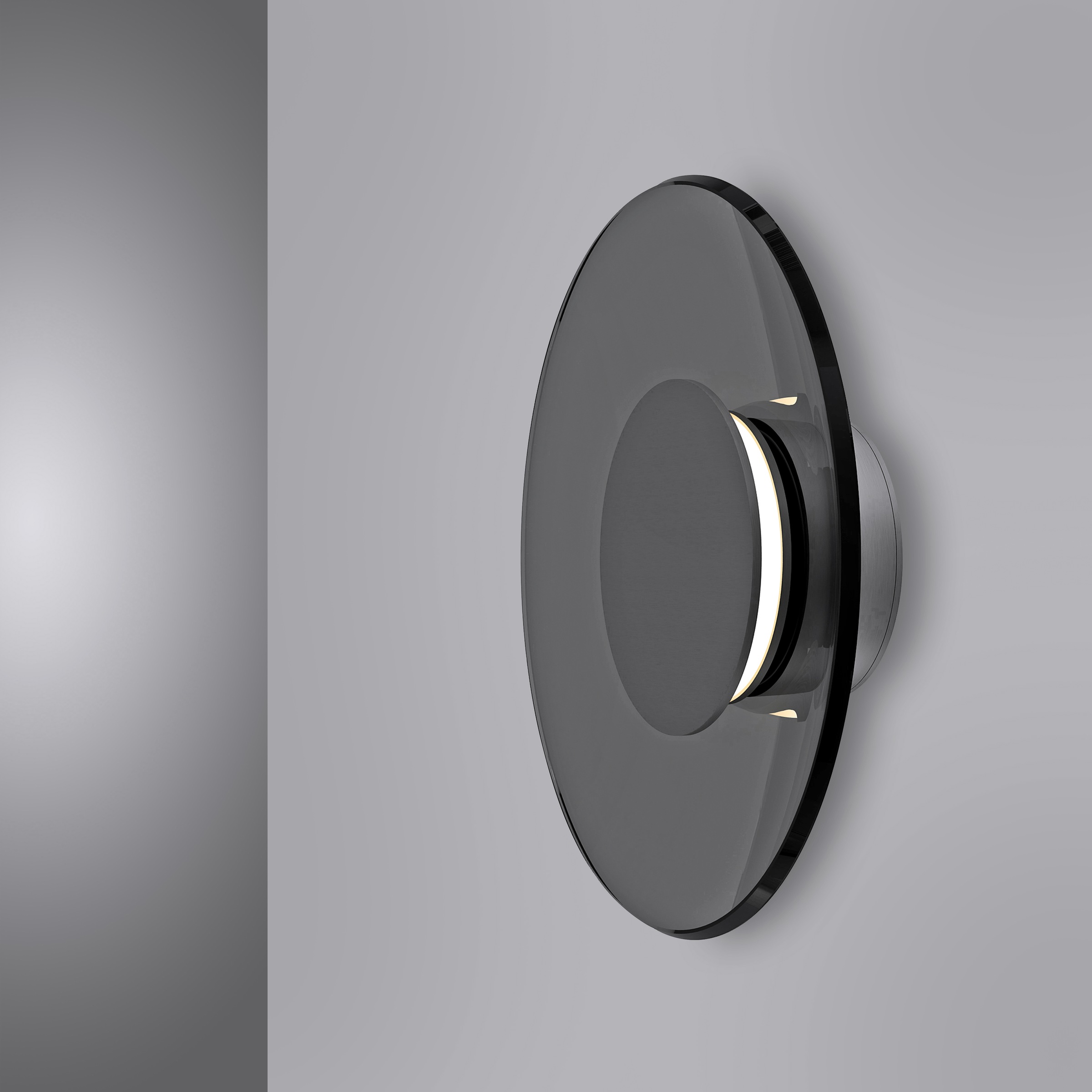 Neuhaus PURE LED Wandleuchte »PURE Moon« LED-Board 1 Stk. Warmweiß Dimmfähig über separaten Dimmer, Glas Rauchfarben