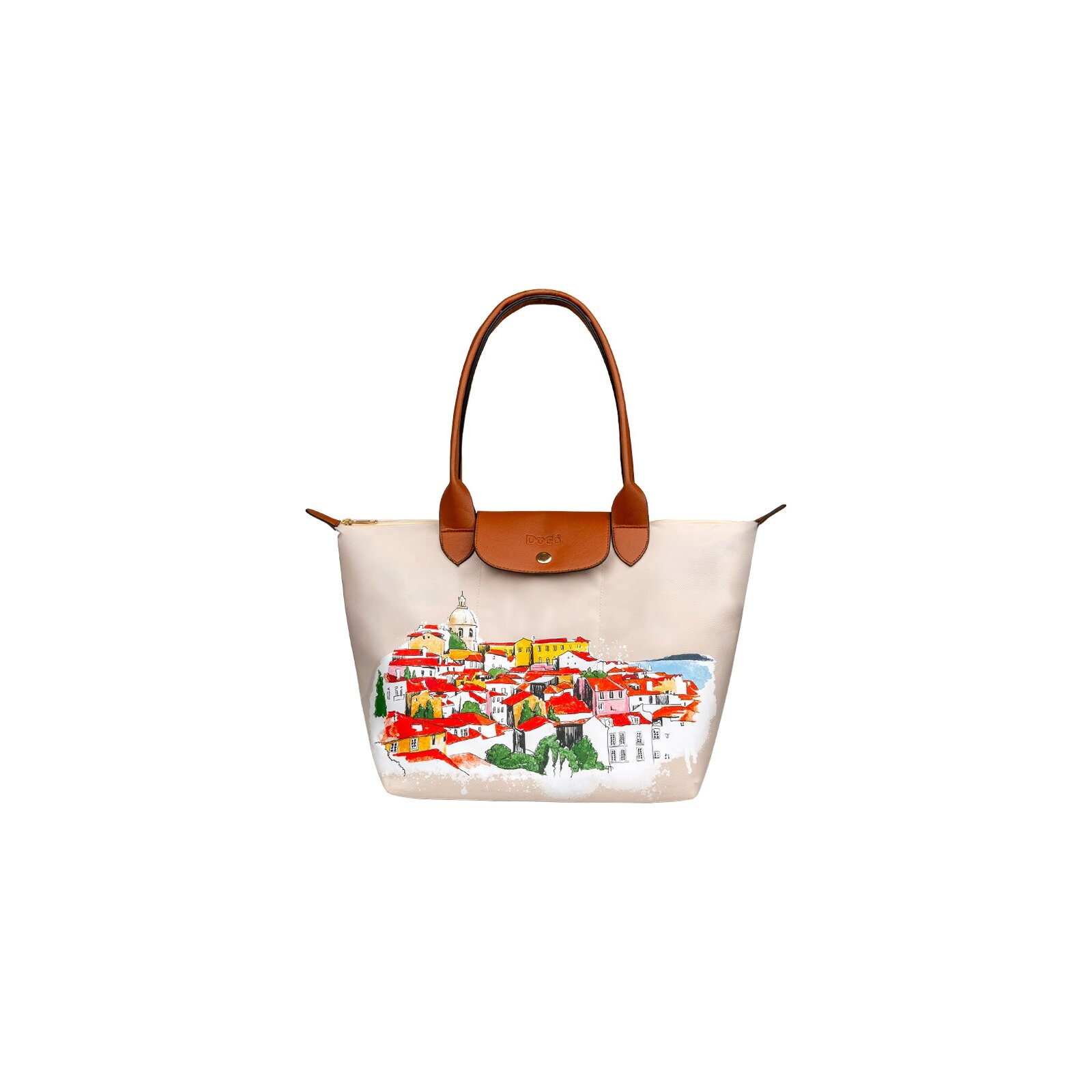 DOGO Handtasche "Fontana Shopper-Tasche On The Roofs Damen Schultertasche" Handgefertigt