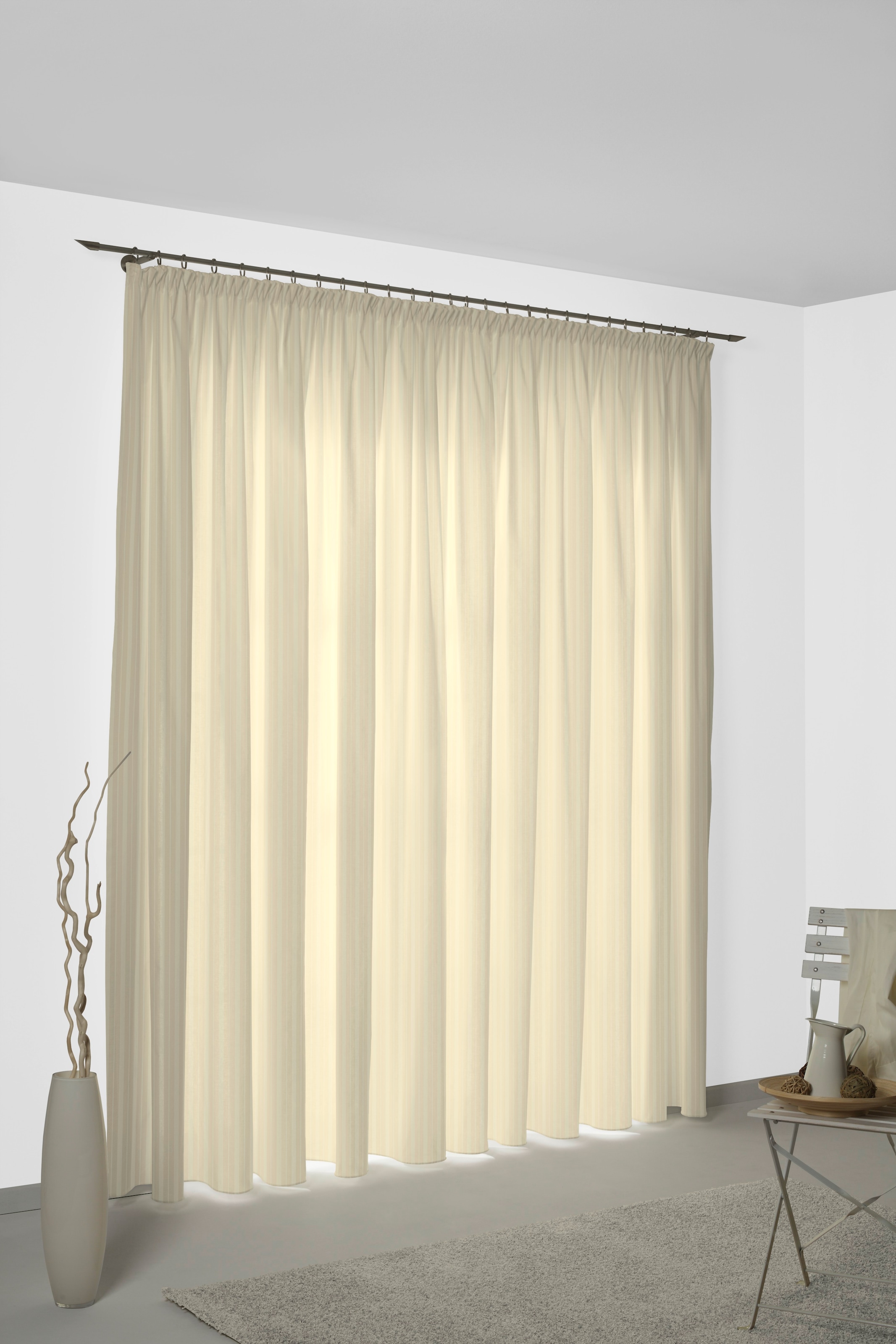 Wirth Vorhang "Jasmin" Kräuselband 1 Stk. tlg. günstig online kaufen