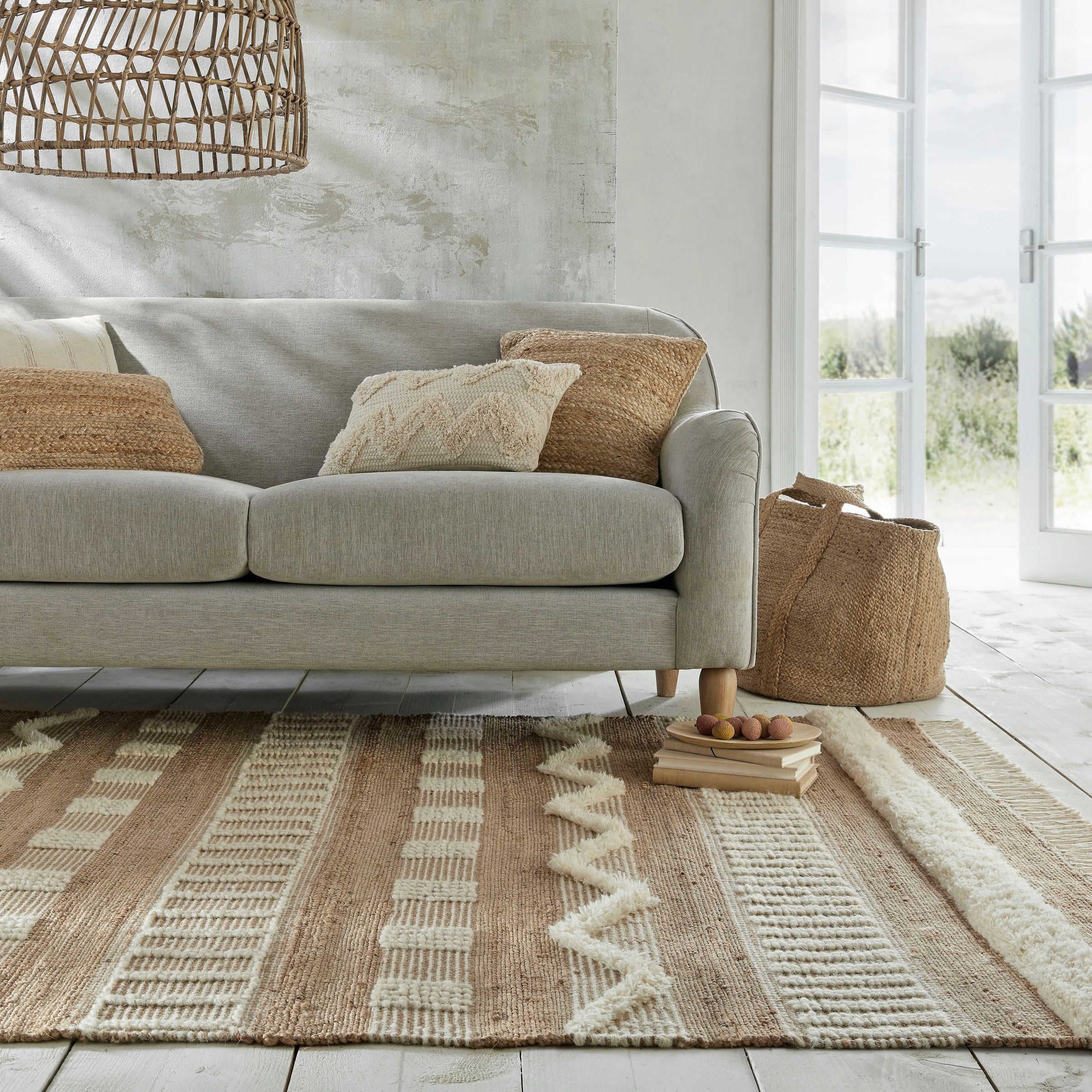 FLAIR RUGS Teppich "Medina, mit abstraktem Streifenmuster" rechteckig 12 mm günstig online kaufen