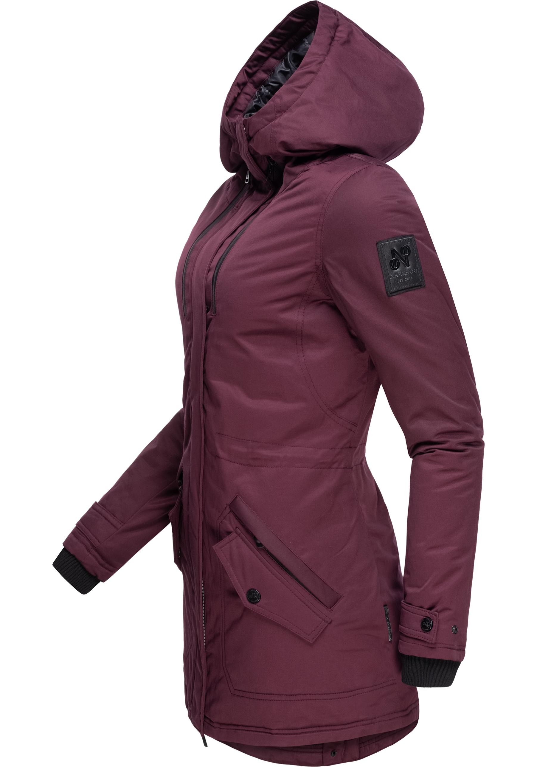 Navahoo Wintermantel »Avrille II«, sportlicher Damen Winter Kurzmantel mit großer Kapuze